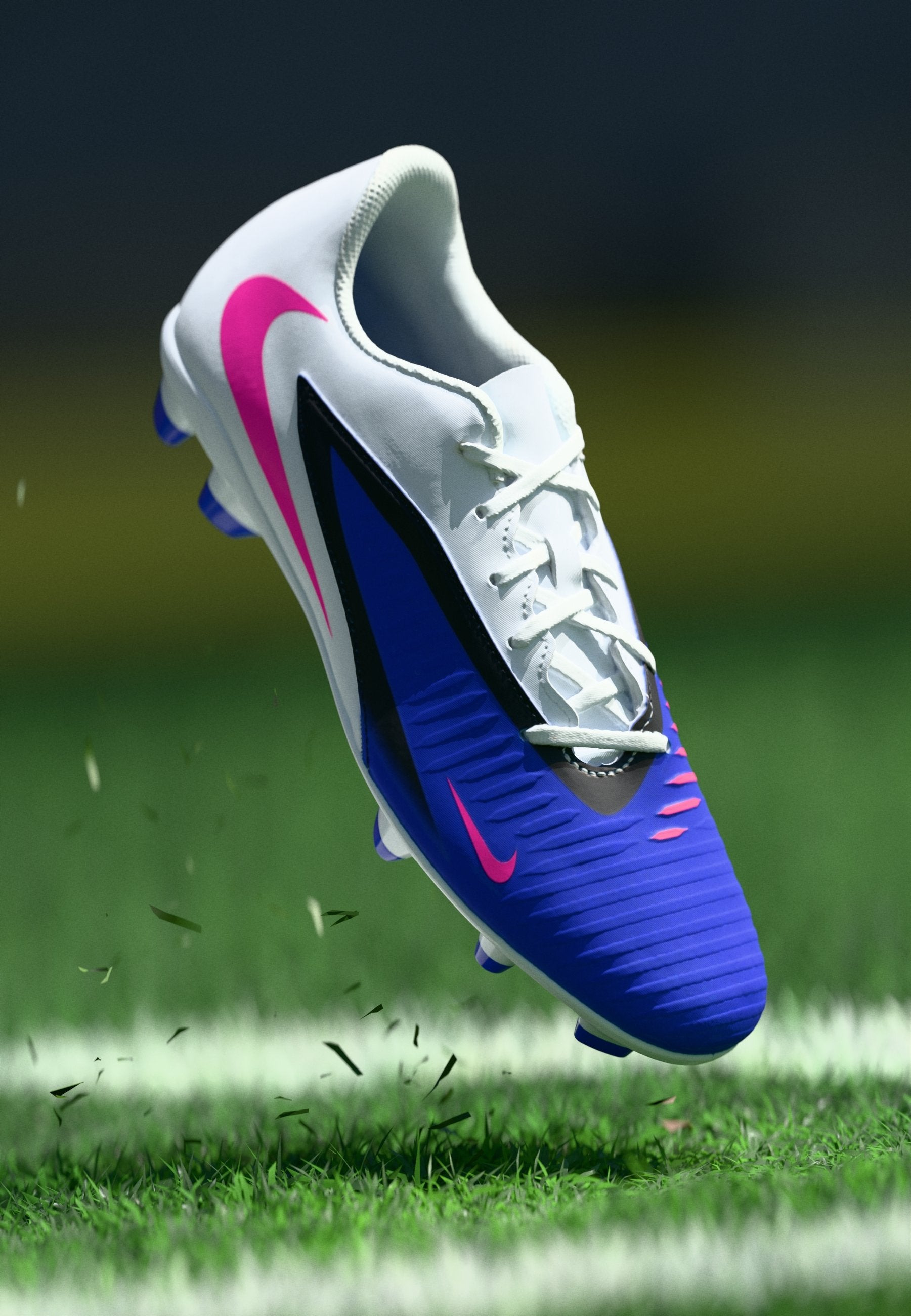 PHANTOM 6 LOW CLUB FG/MG UNISEX - Football boots artificial grass - racer blue/pink blast/white