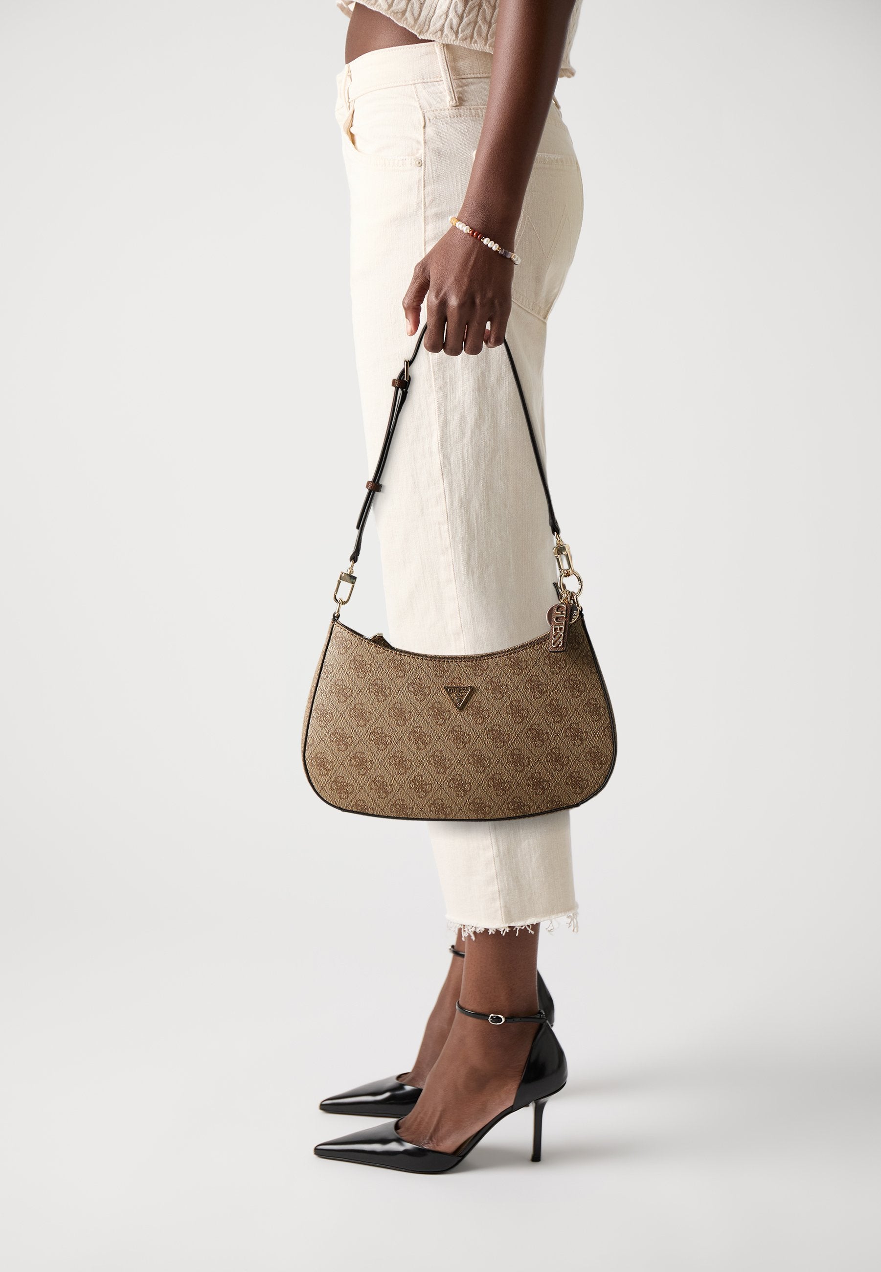 NOELLE TOP ZIP - Handbag - latte logo/brown