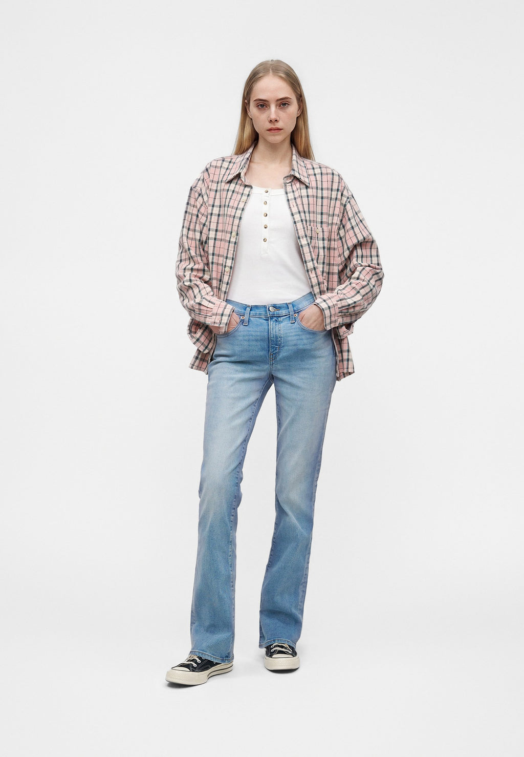 BABY LINNEY - Flared Jeans - light blue denim