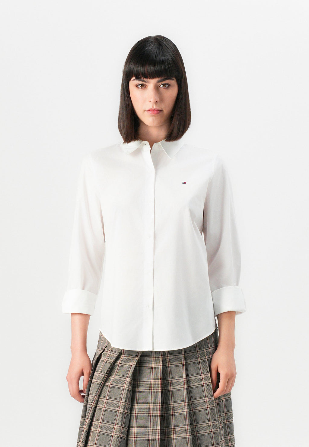 REGULAR CLASSIC SHIRT - Button-down blouse - optic white