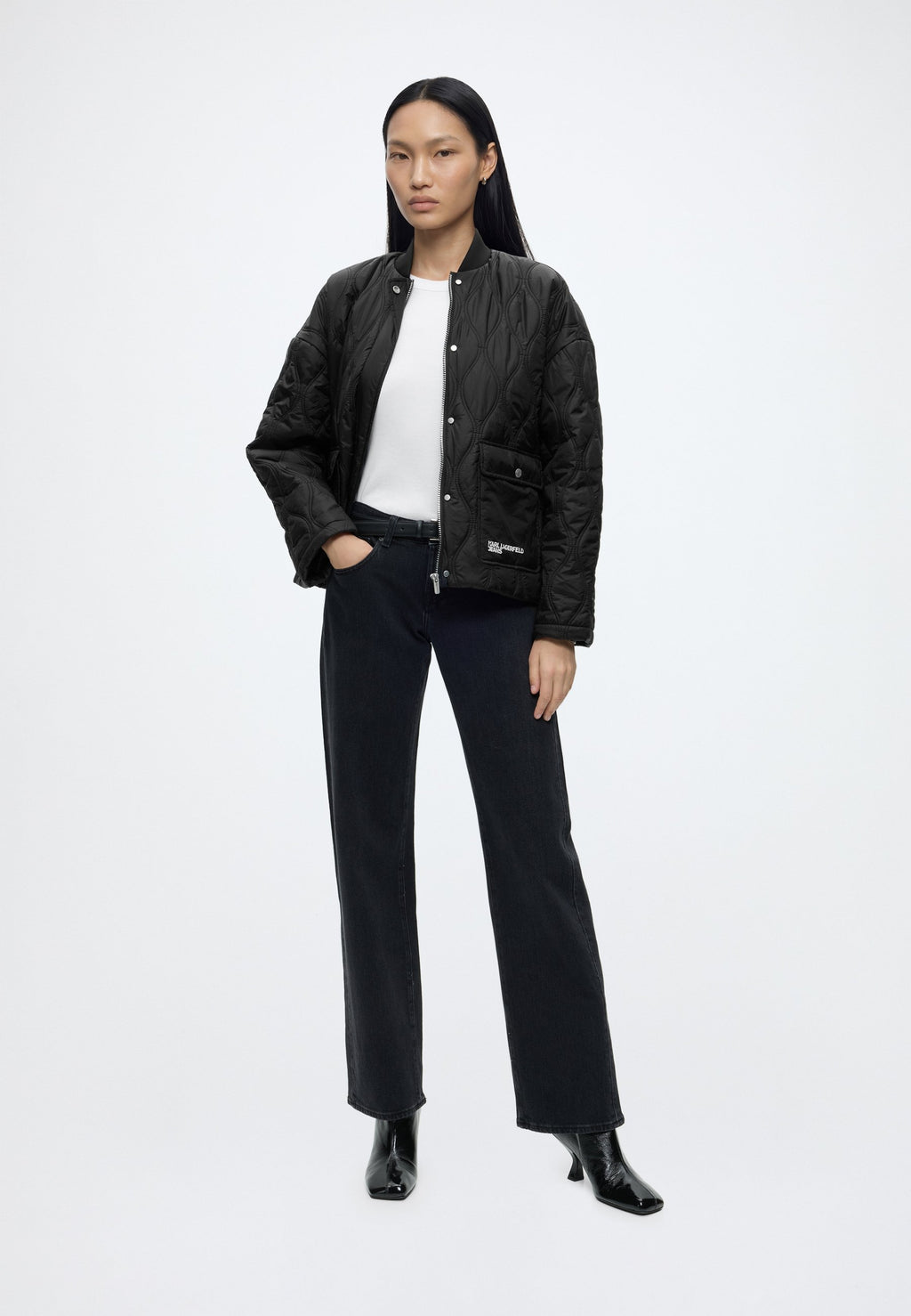 LIGHT QUILTED JACKET - Light jacket - black