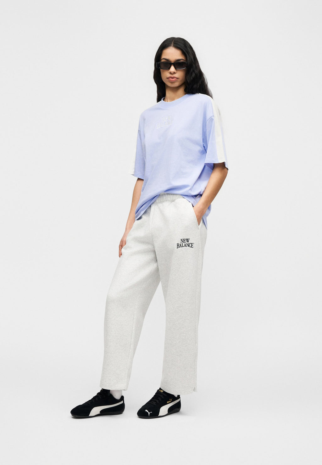LINEAR HERITAGE OVERSIZED T-SHIRT - Print T-shirt - lilac