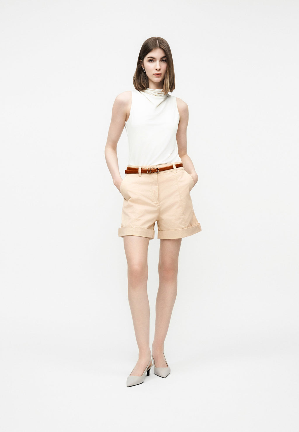 TANESSA - Shorts - open beige