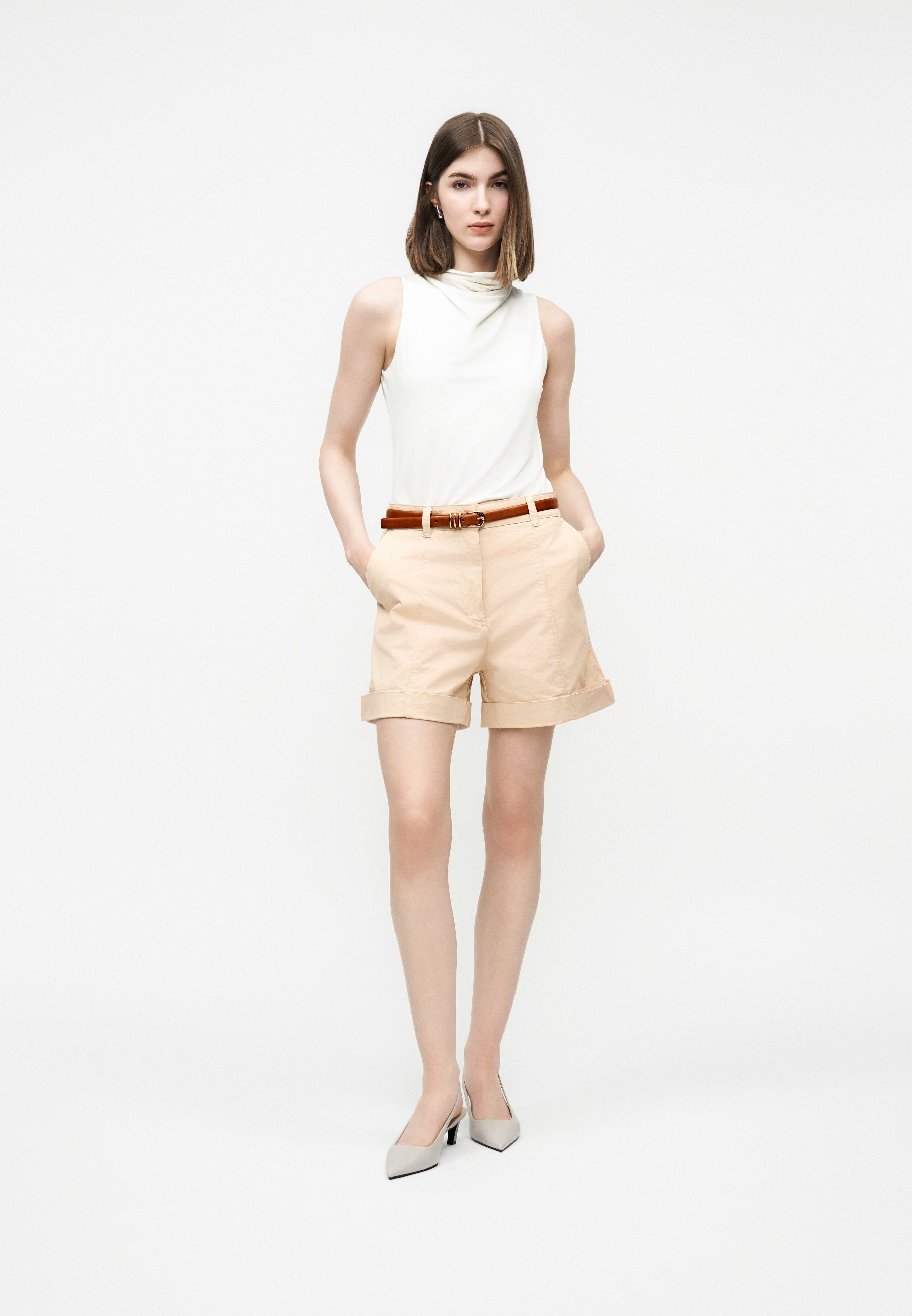 TANESSA - Shorts - open beige