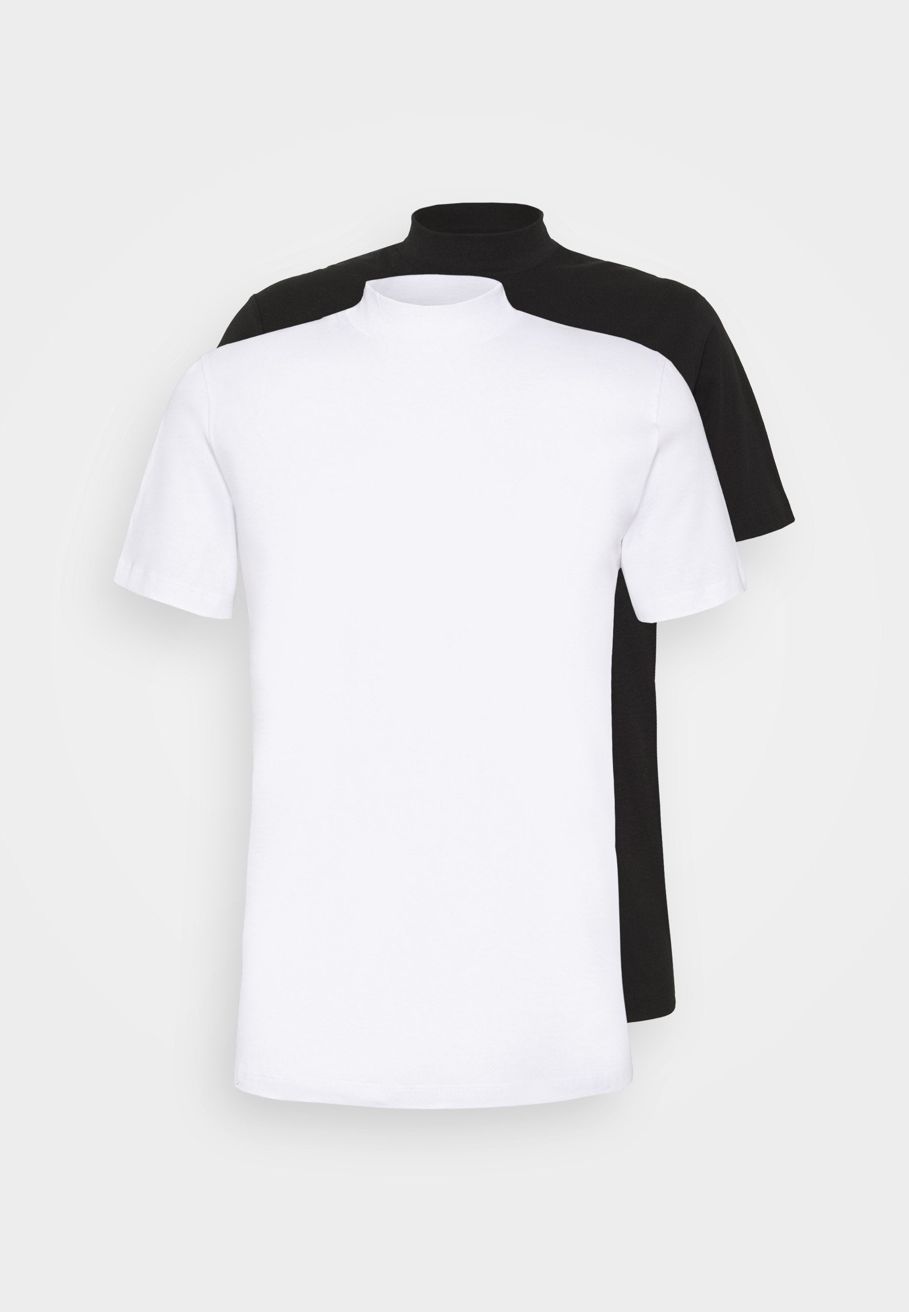 JPRBLA BASIC TEE TURTLE 2 PACK  - Basic T-shirt - white/black