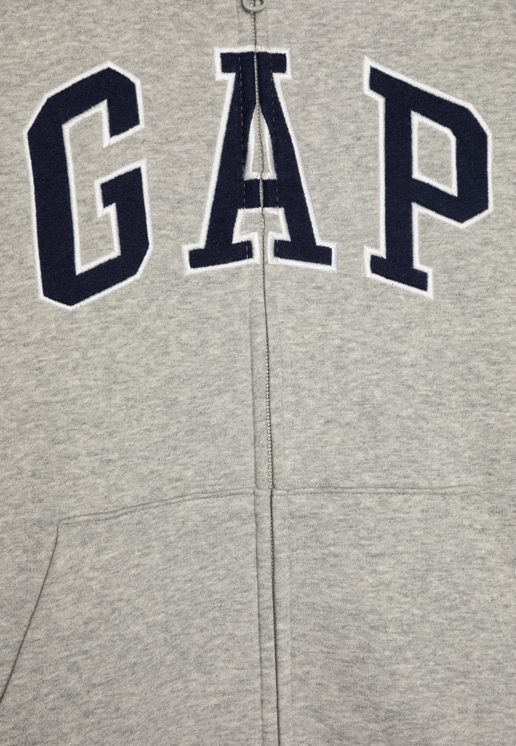 KIDS RELAXED GAP LOGO ZIP HOODIE - Sweat-shirt zippé - gris chiné clair