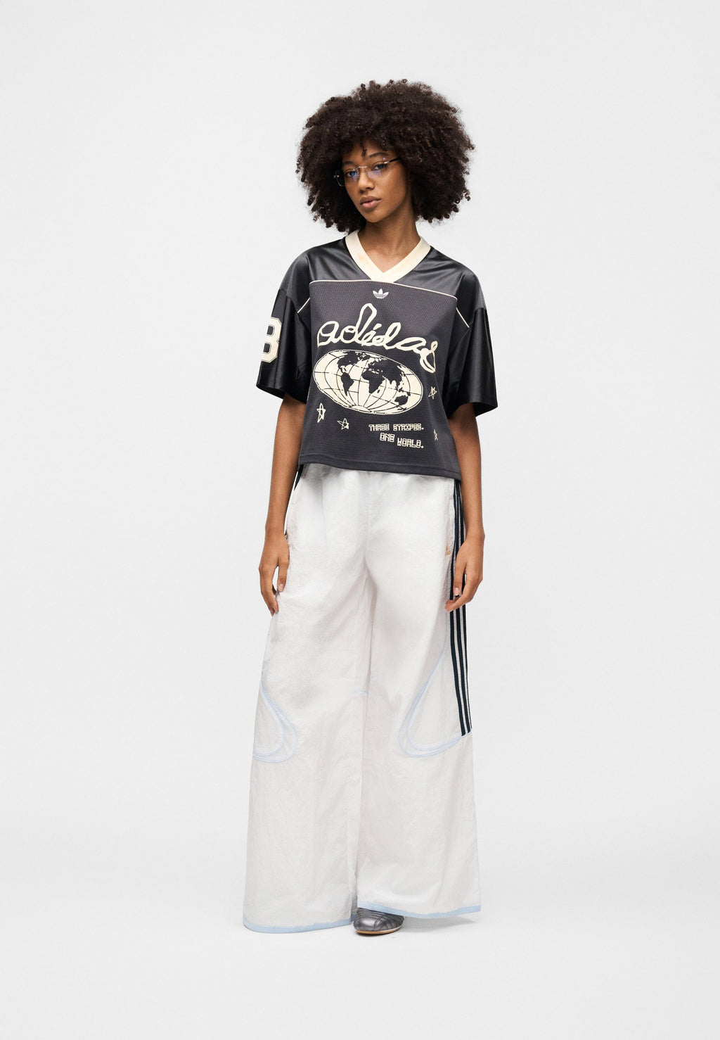 CROPPED - Print T-shirt - utility black