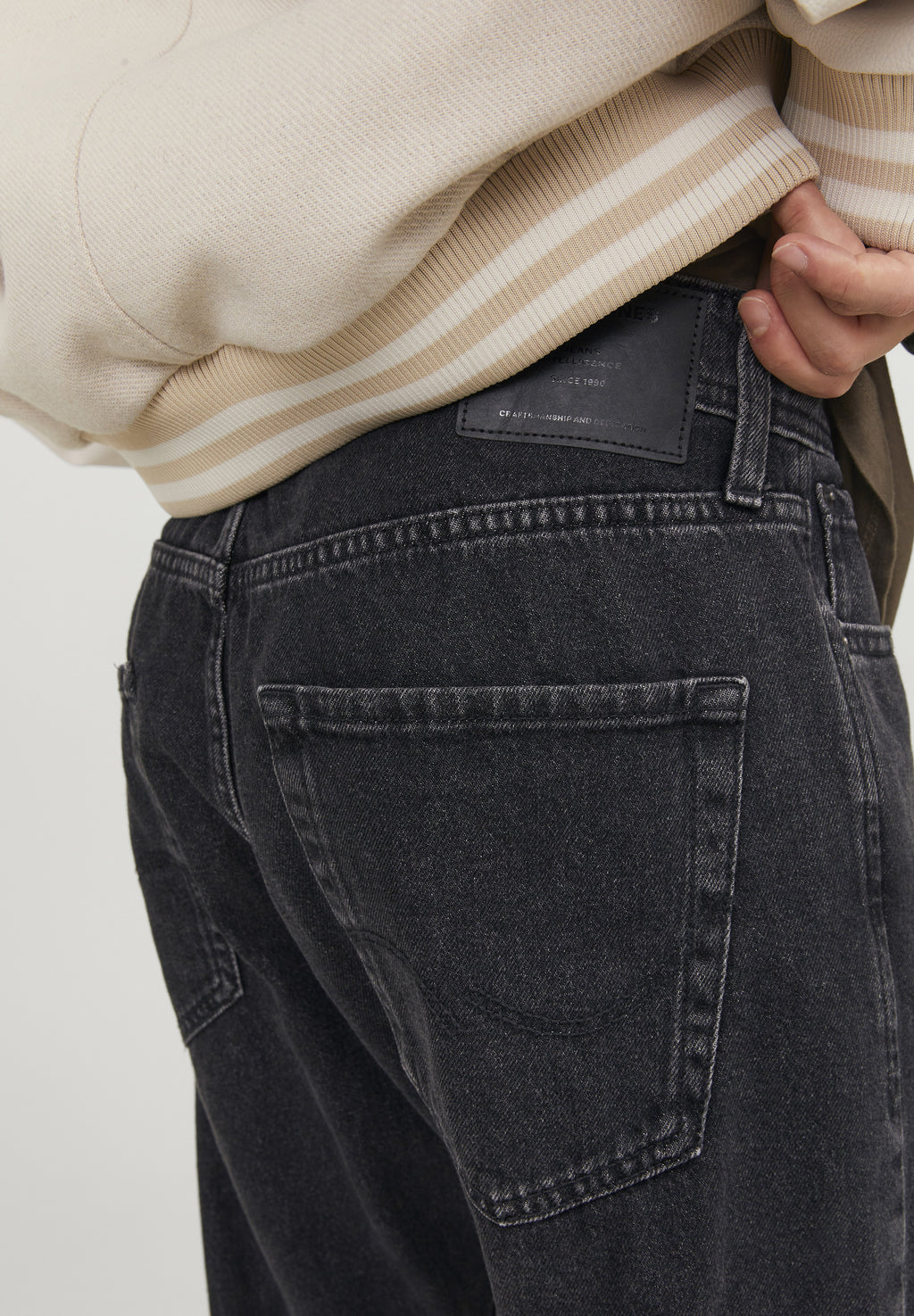 Relaxed Fit JJICHRIS JJORIGINAL SQ 737 NOOS - Jean coupe décontractée - denim noir