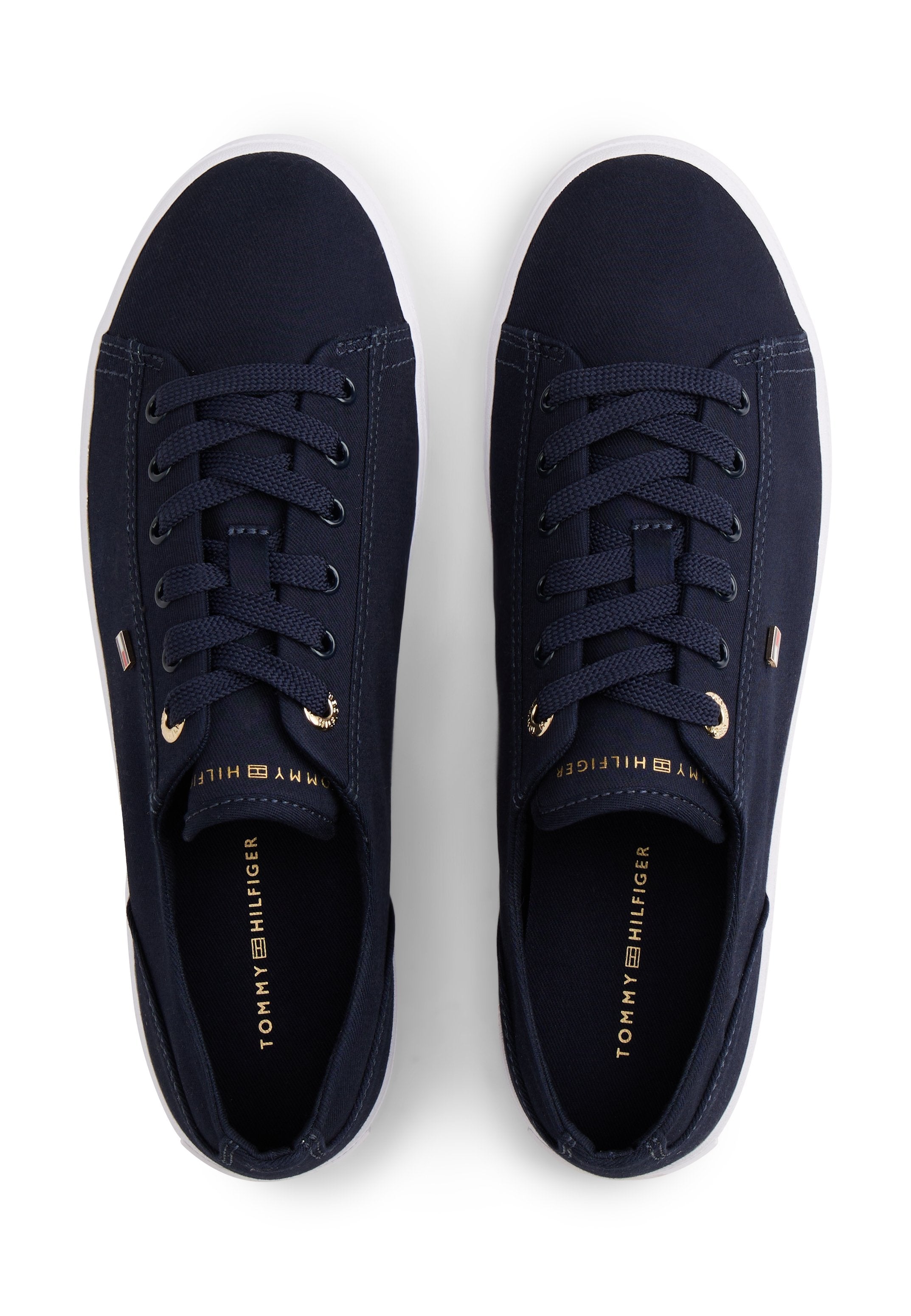 ENAMEL FLAG CANVAS TRAINERS - Trainers - space blue