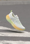 SUPERNOVA GLIDE M - Road running shoes - footwear white/matte silver-coloured/signal green