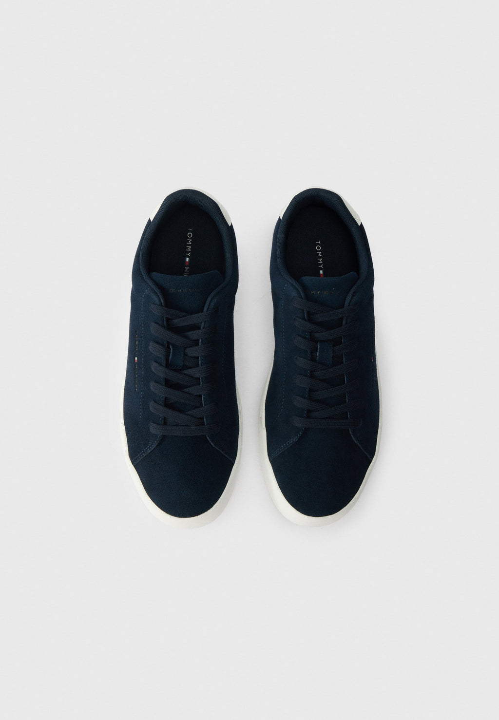 DEBOSSED LOGO SUEDE COURT TRAINERS - Trainers - desert sky