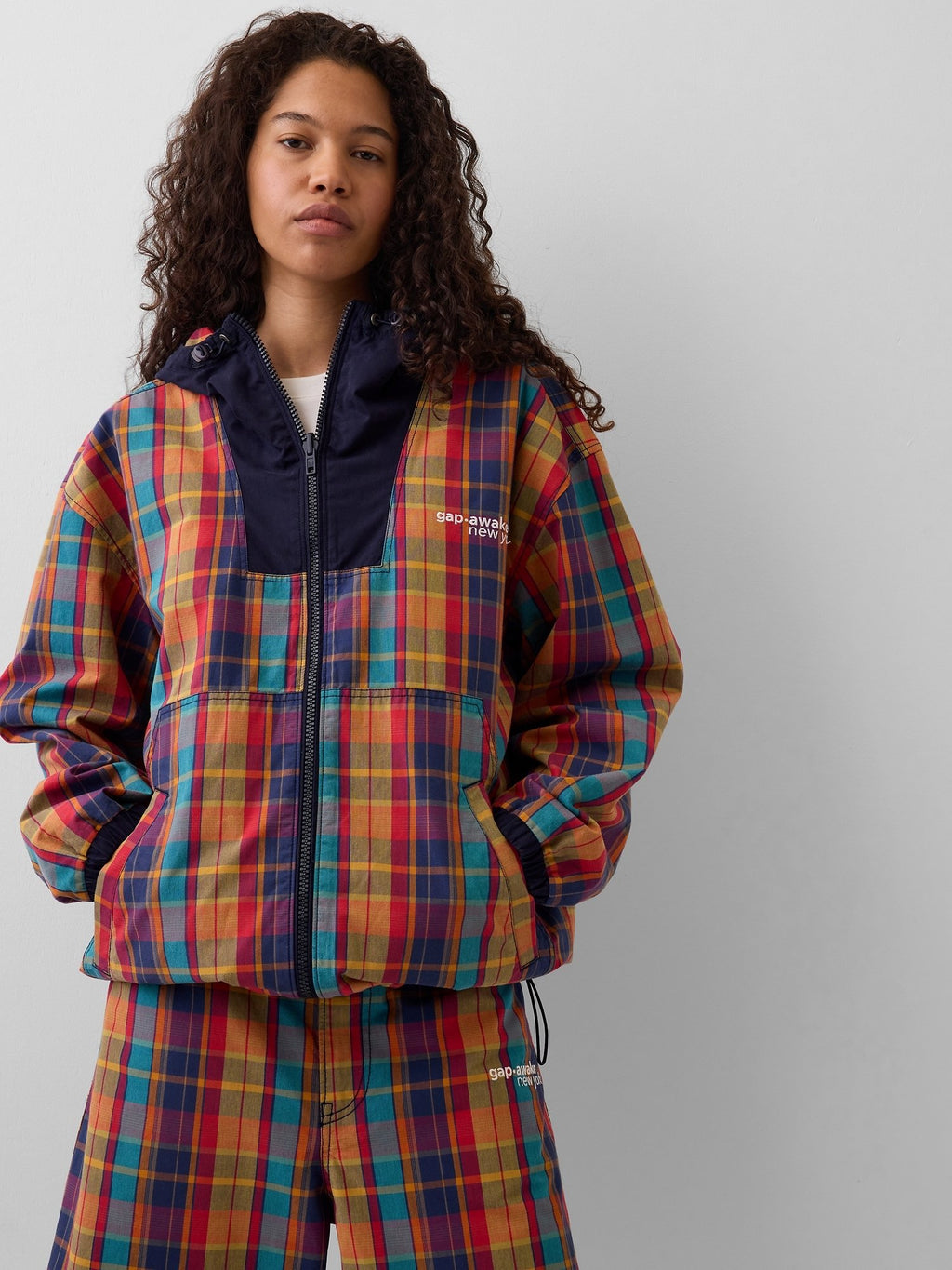 GAP AWAKE NY OVERSIZED REVERSIBLE CANVAS JACKET - Summer jacket - green multi