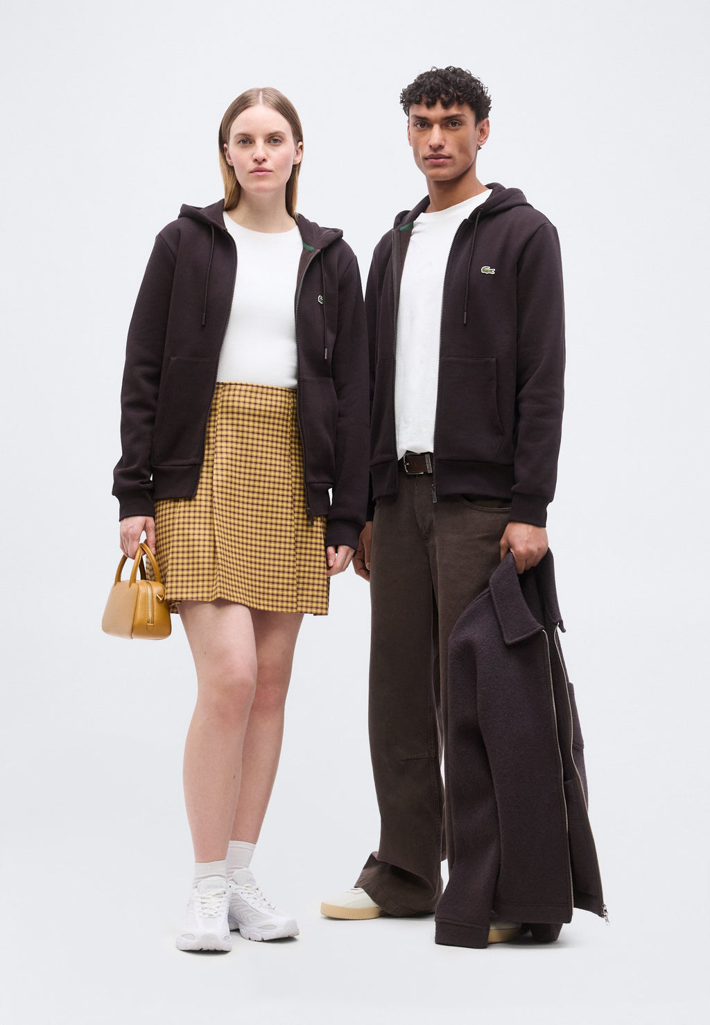 Zip-up sweatshirt - dark brown