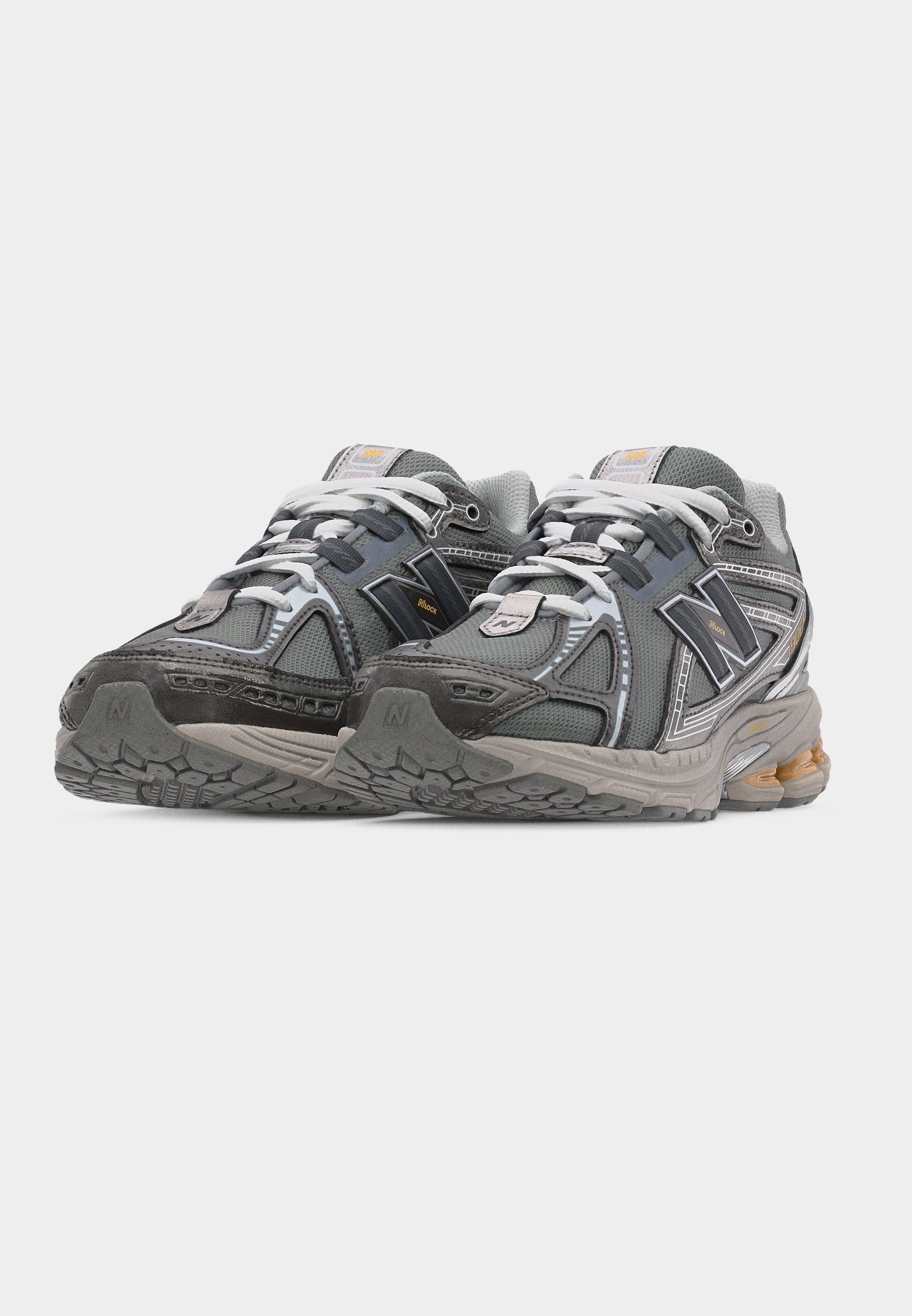1906 UNISEX - Trainers - dark silver-coloured metallic/white