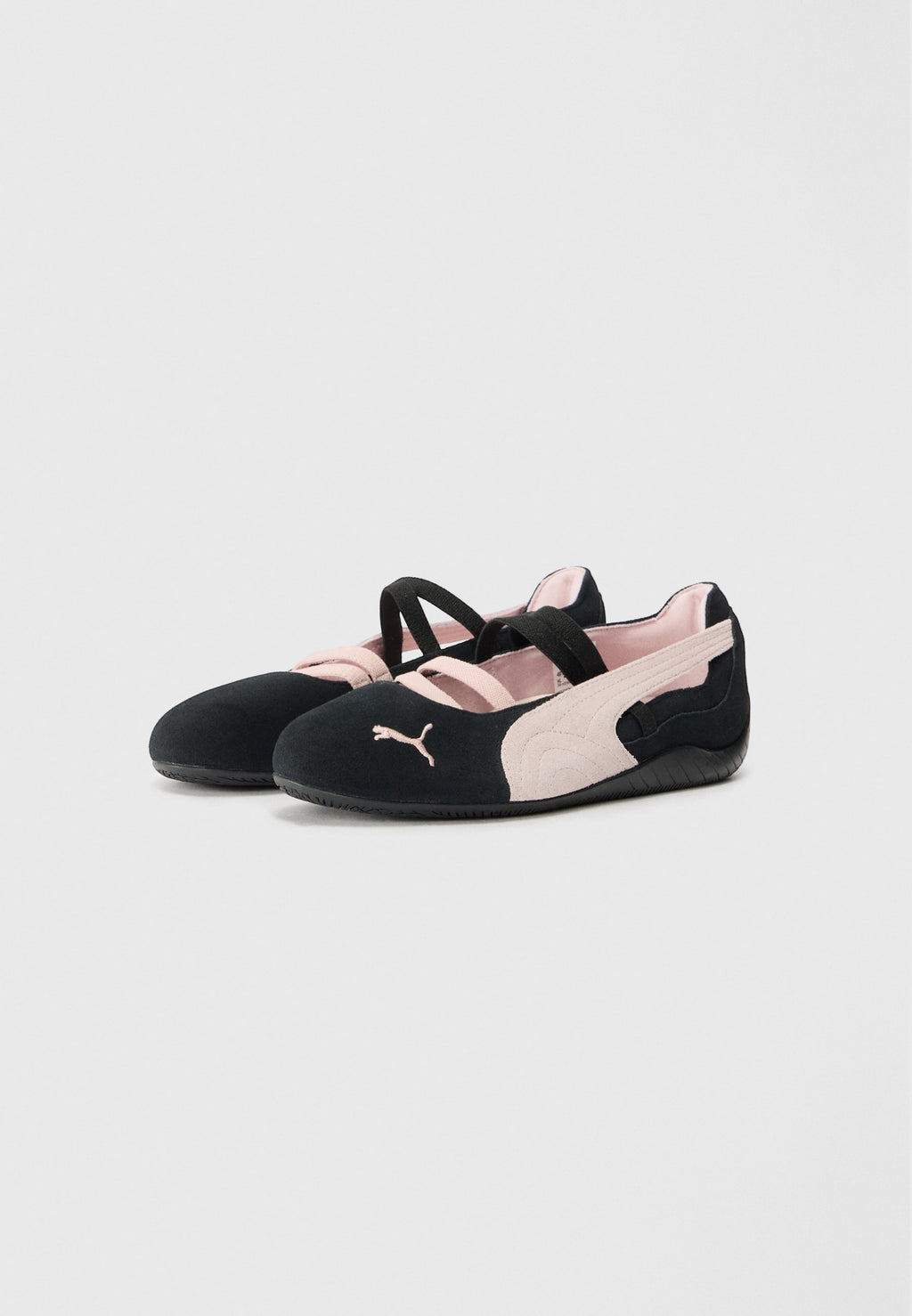SPEEDCAT - Ankle strap ballet pumps - black/mauve mist