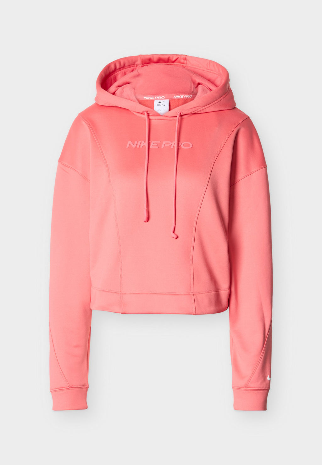 KAPÜŞONLU SWEATSHIRT - Polar süveter - mercan/beyaz
