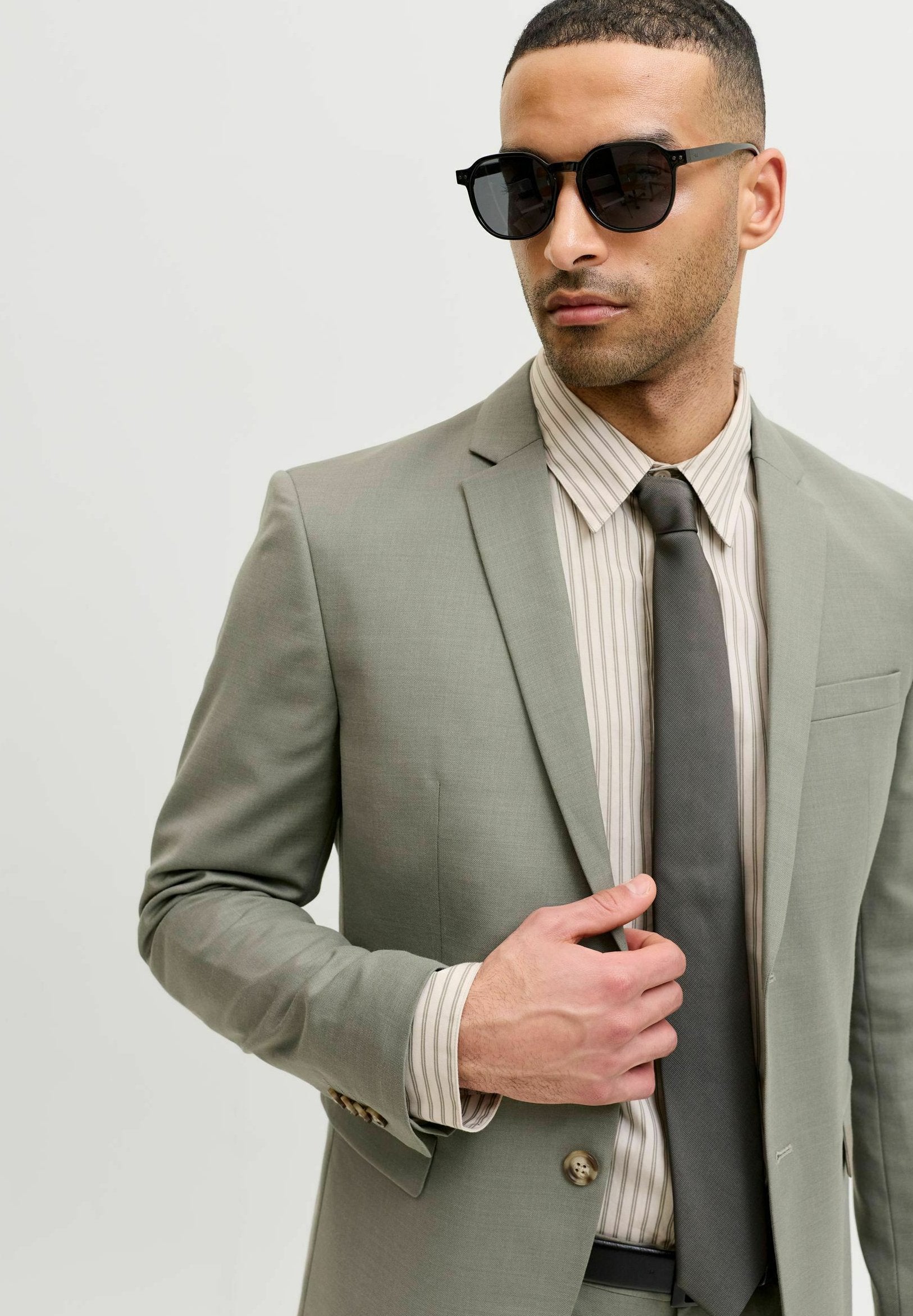 JPRSOLARIS BLAZER NOOS - Suit jacket - smokey olive