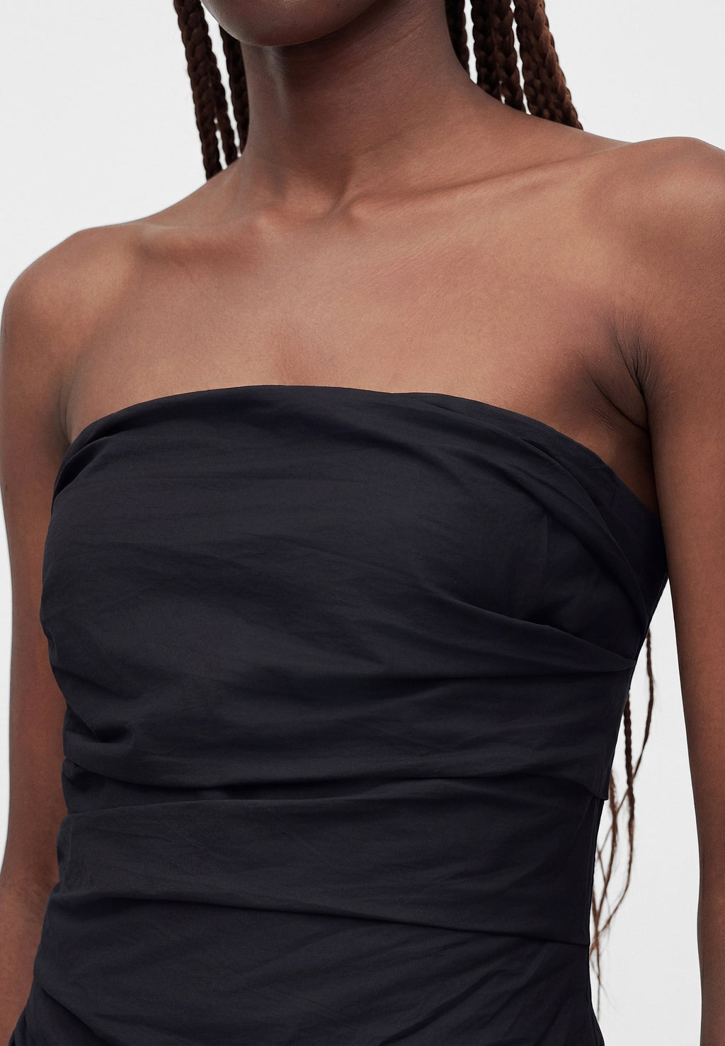 STRAPLESS DRAPED BODICE MAXI DRESS - Maxi dress - true black