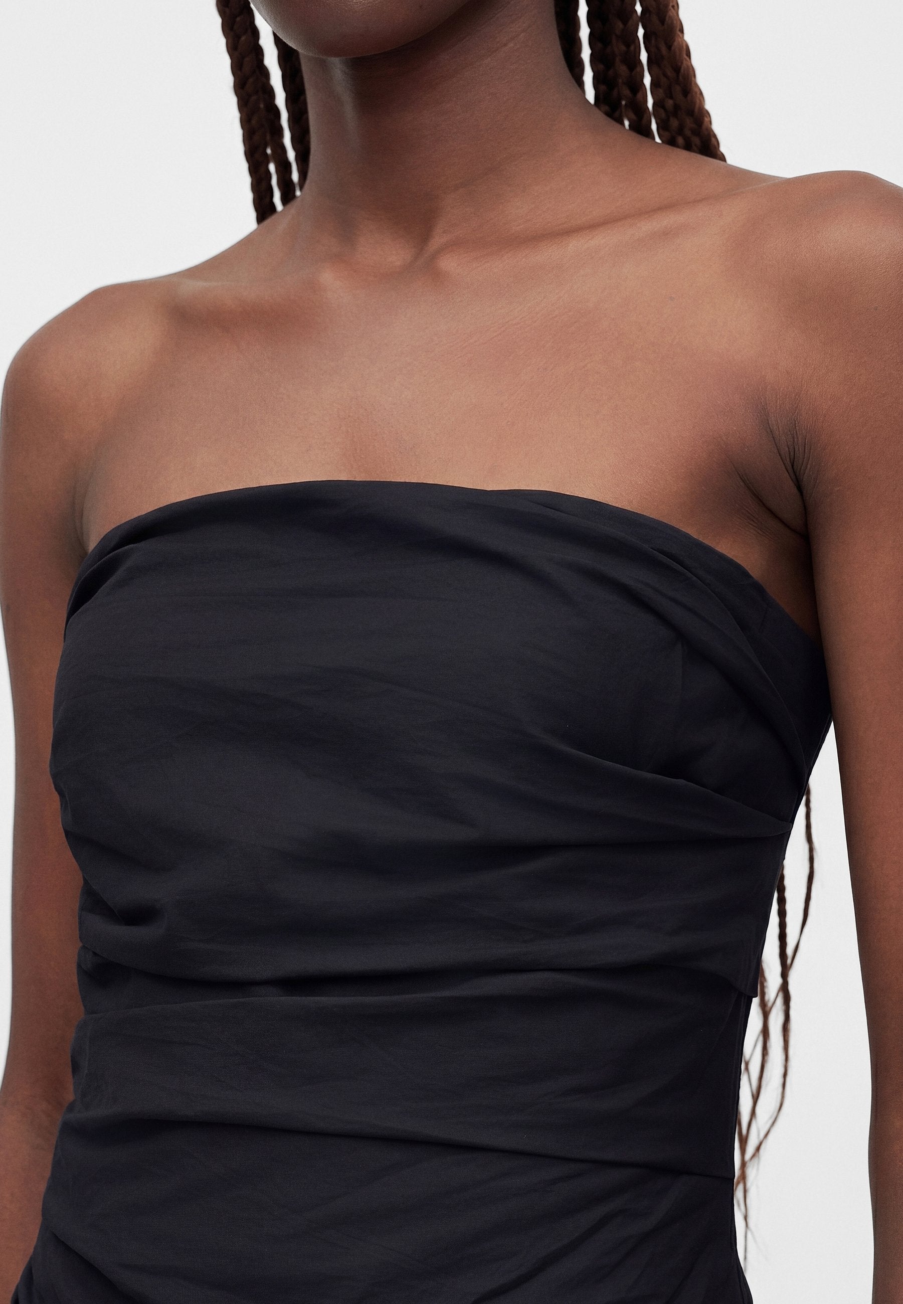 STRAPLESS DRAPED BODICE MAXI DRESS - Maxi dress - true black