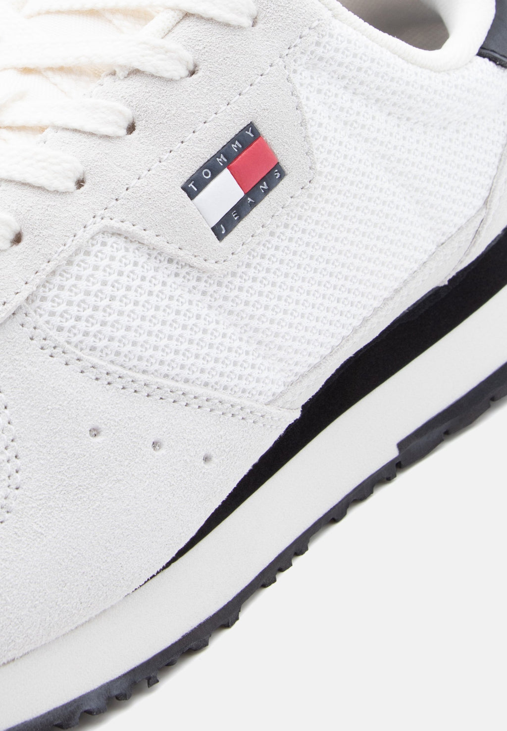 LOGO SUEDE CONTRAST HEEL TRAINERS - Trainers - ecru/black