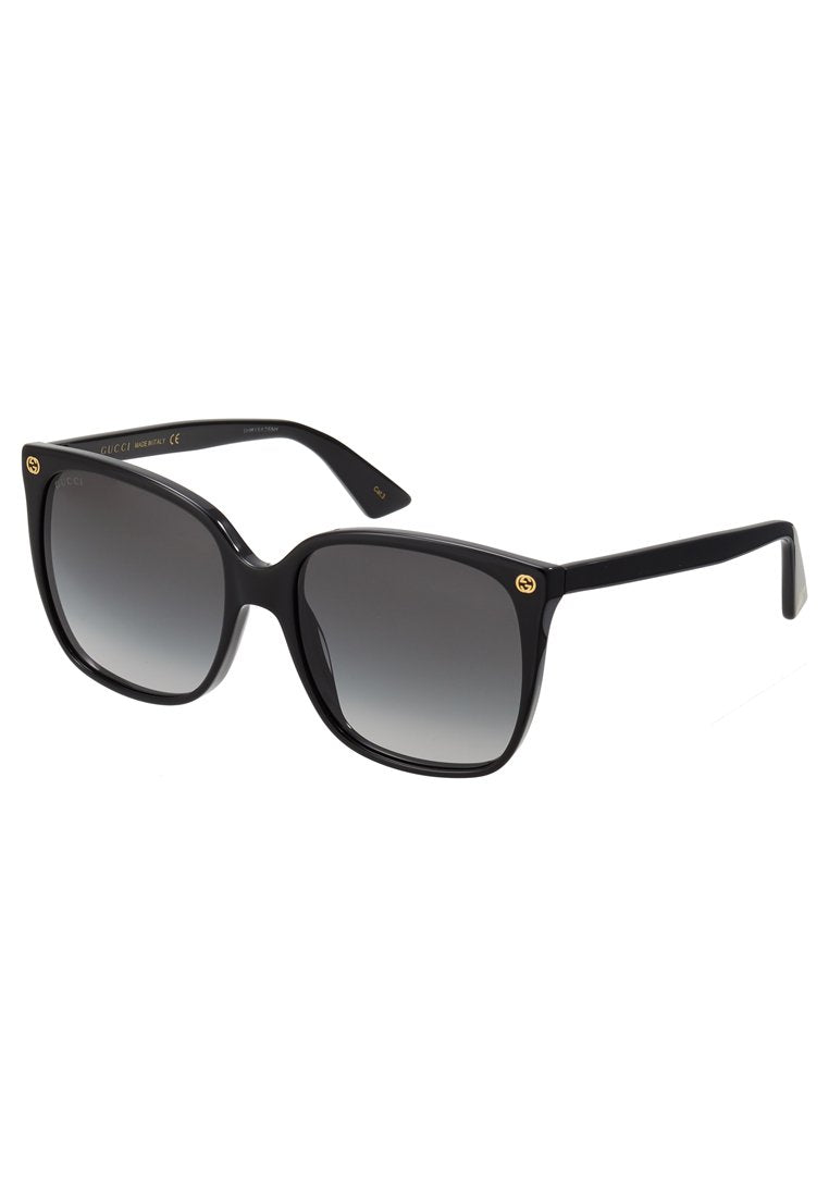 GG CAT-EYE ROUND ACETATE SUNGLASSES - Sunglasses - black/grey