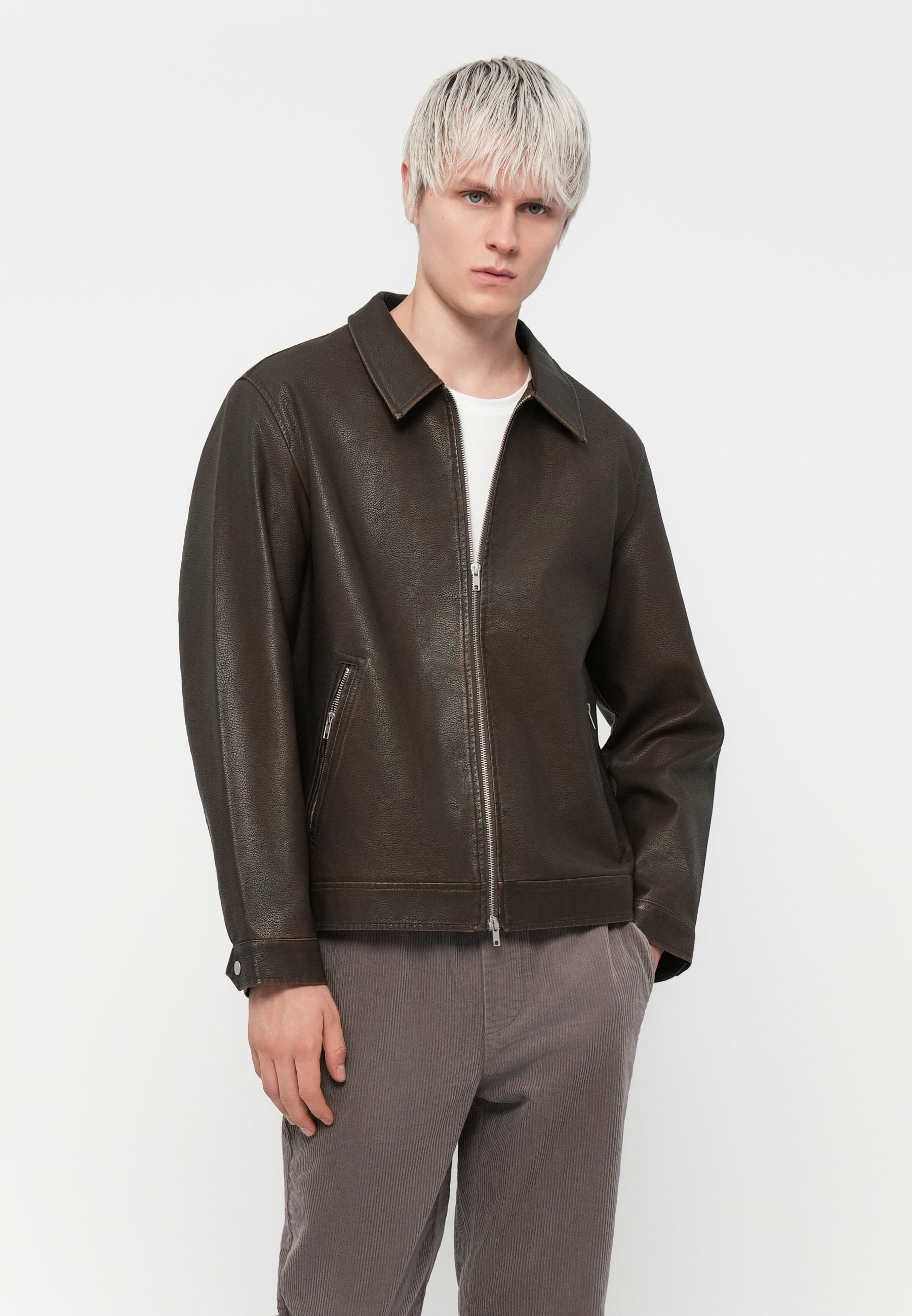 Transitional Transitional - Faux leather jacket - chocolate brown