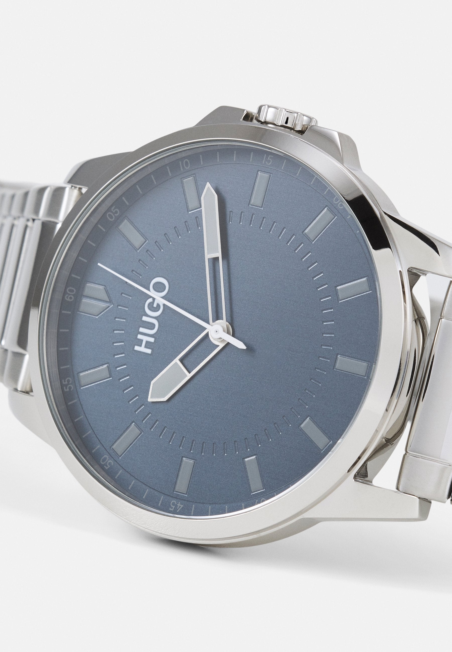 FIRST - Watch - silver-coloured/blue