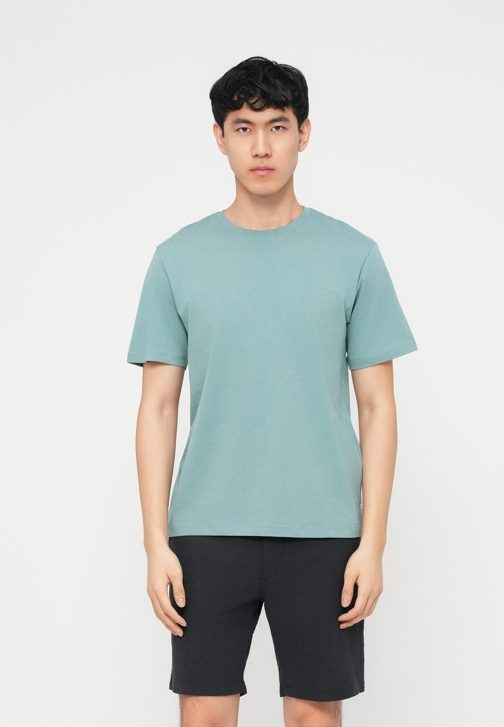 JJEORGANIC BASIC TEE O NECK 5 PACK - Basic T-shirt - white/blue mirage/mineral blue/ celestial blue/ultimate grey