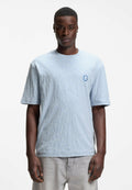 HUGO NAGUTEE - Print T-shirt - open blue