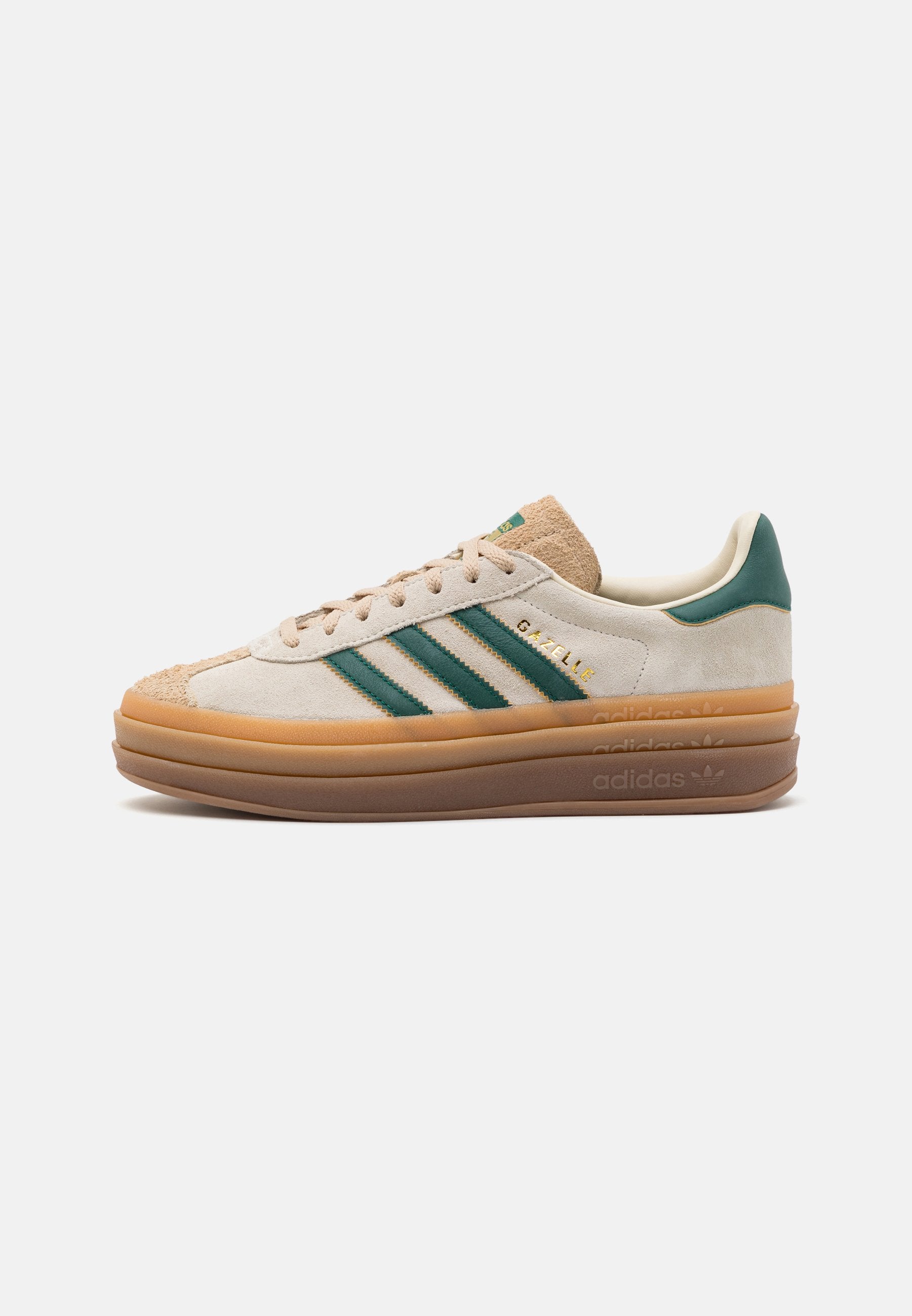 GAZELLE BOLD W - Spor Ayakkabı - krem beyaz/kolej yeşili/sihirli bej