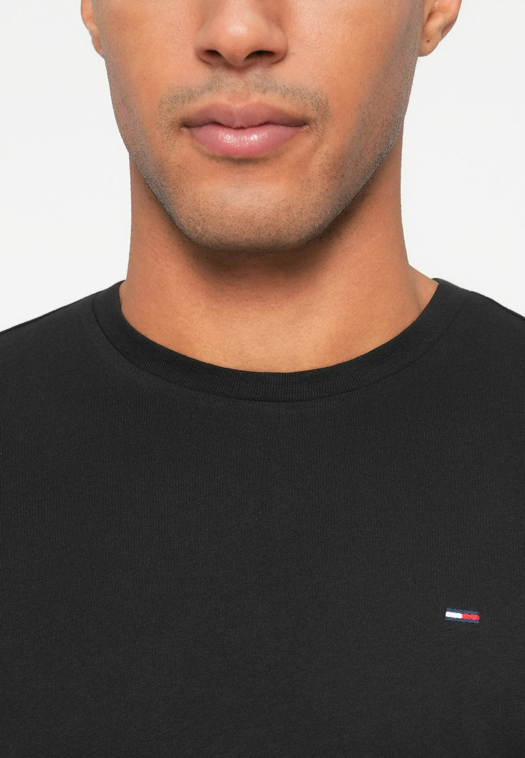 TEE AJUSTÉ - T-shirt basique - noir/vert forêt/écru