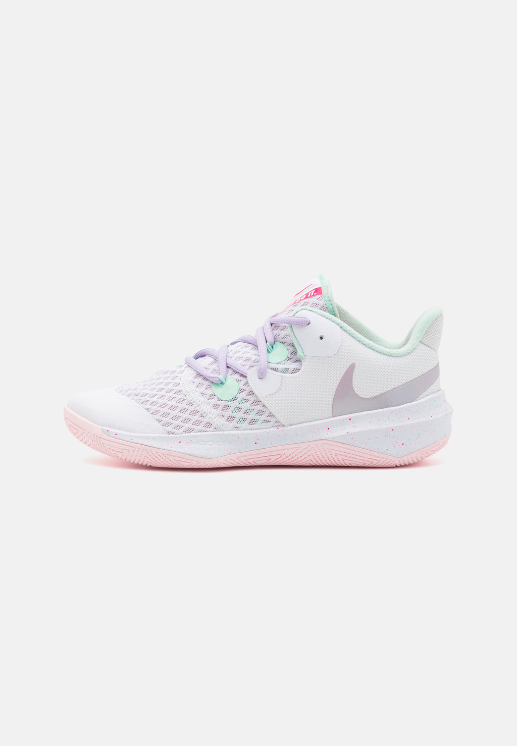 ZOOM HYPERSPEED COURT SE UNISEX - Volleyball shoes - white/mint/grey violet mist/pink