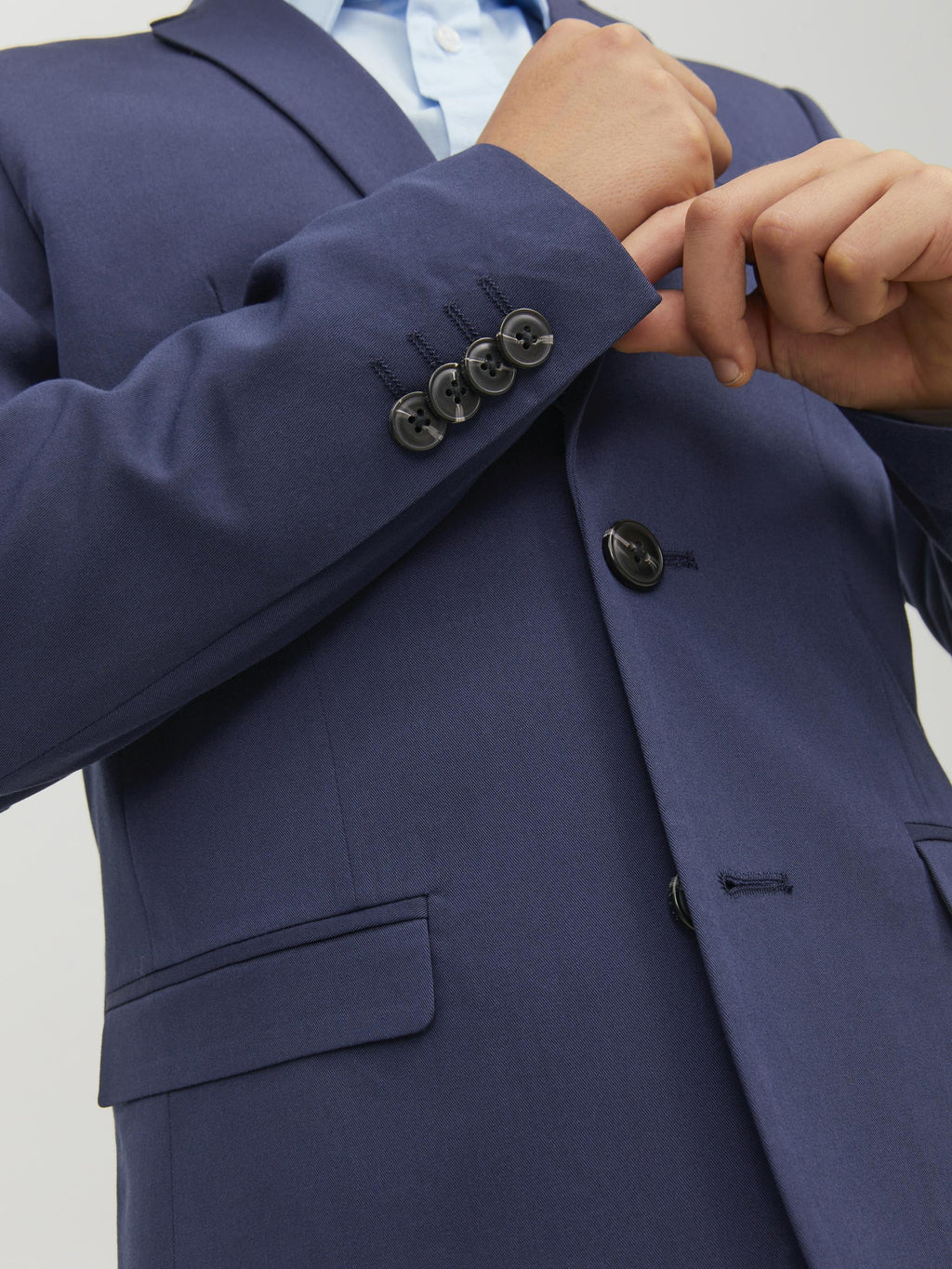 Single-breasted JPRSOLAR Junior - Suit jacket - medieval blue