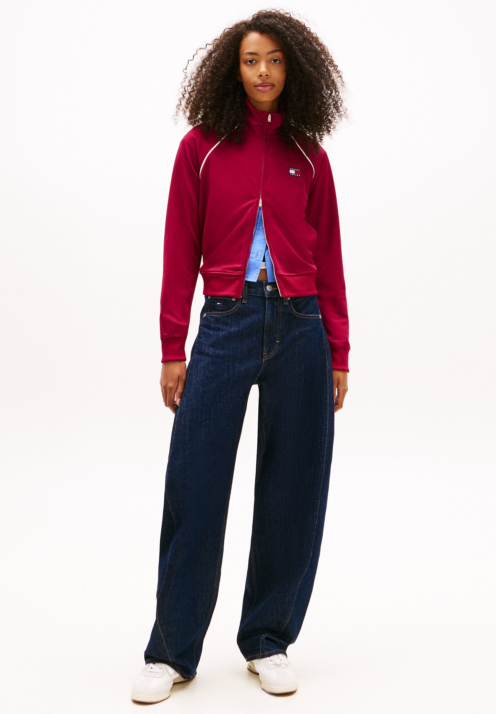 TOMMY BADGE INTERLOCK KNIT TRACK JACKET - Training jacket - lavish cerise