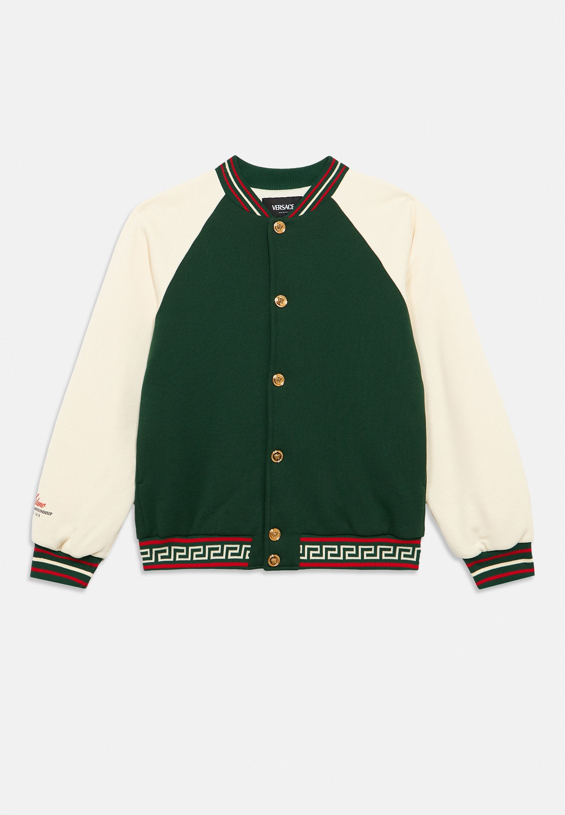 MEDUSA LOGO UNISEX - Bomber Jacket - green bottle/ivory/gold-coloured/multi-coloured