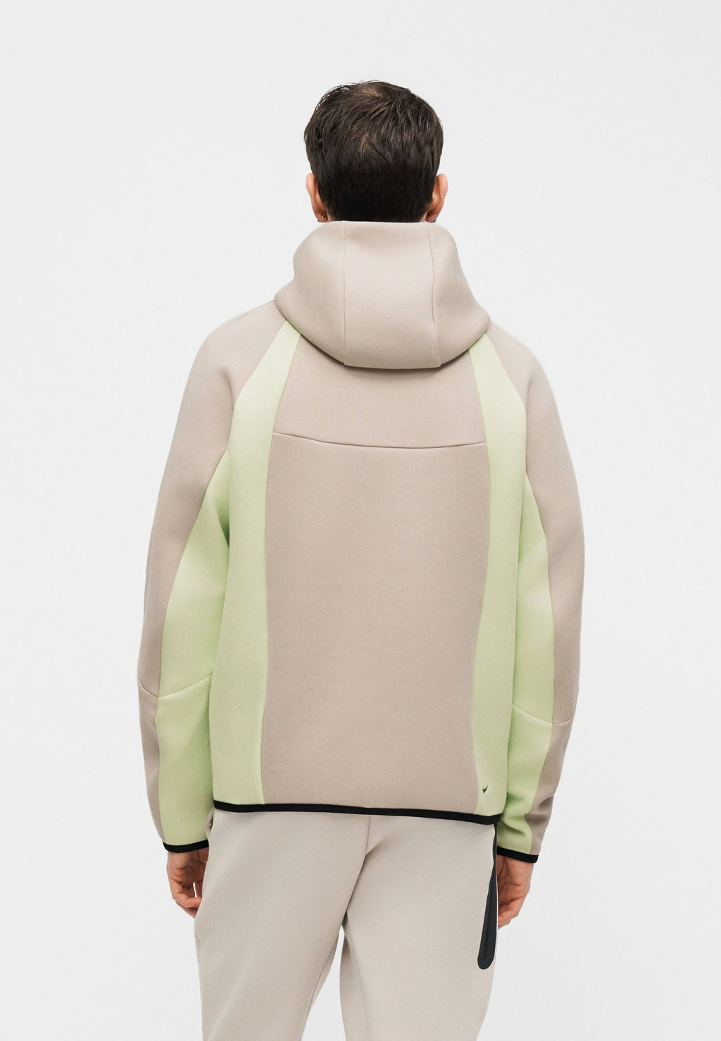 M NK TECH FLC PRO WR FZ JACKET - Sweat zippé - cream/liquid lime/black