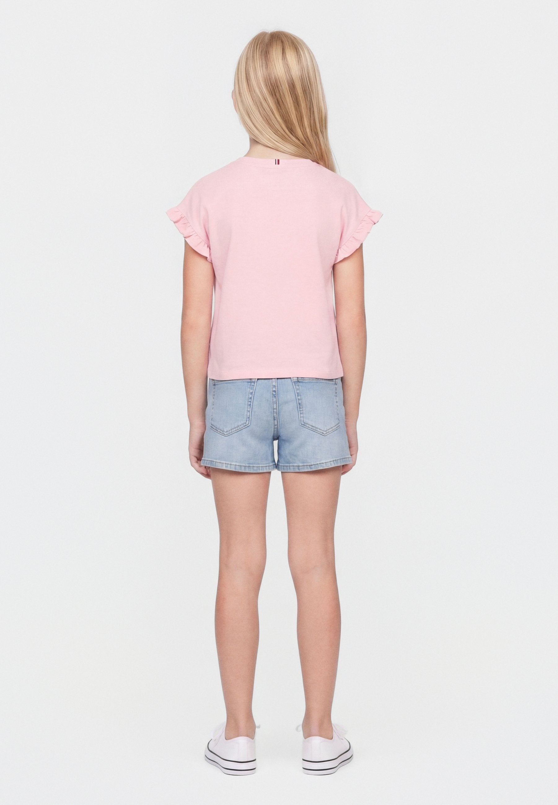 ESSENTIAL RUFFLE CUFF RELAXED TOP - Basic T-shirt - duchess pink