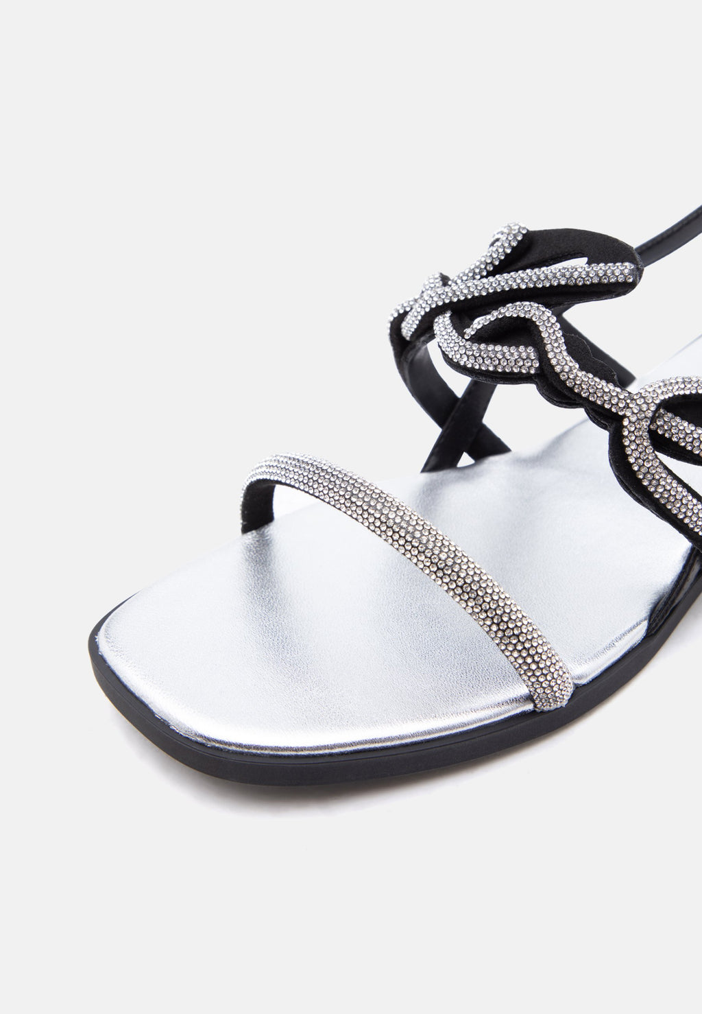 OLYMPIA II SIGNIA SLING - Sandals - glitter black/silver-coloured