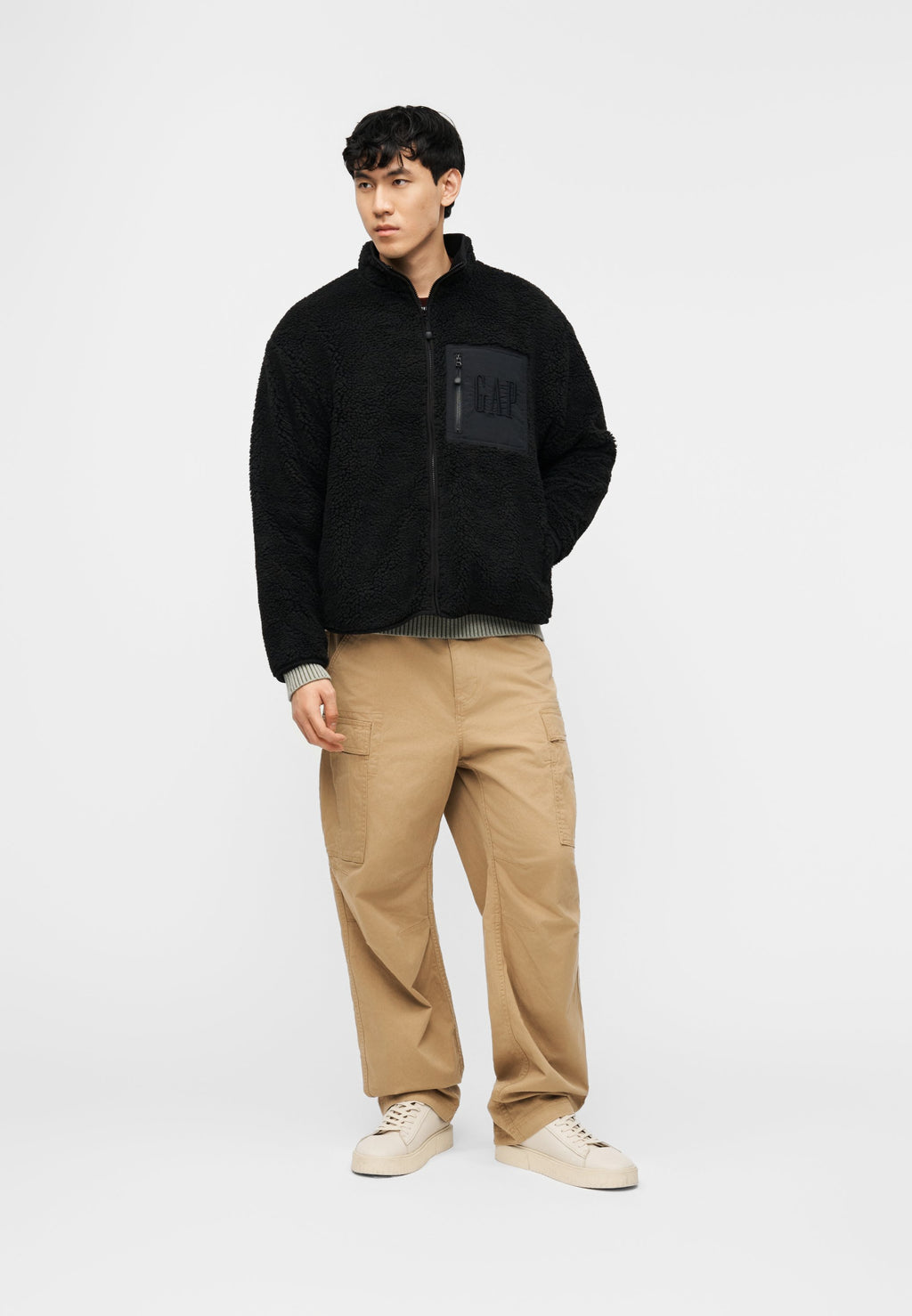 LOGO POLAR - Fleece jacket - true black