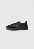 THE GREENWICH LEATHER MIXED TEXTURE PLATFORM TRAINERS - Trainers - black/silver-coloured