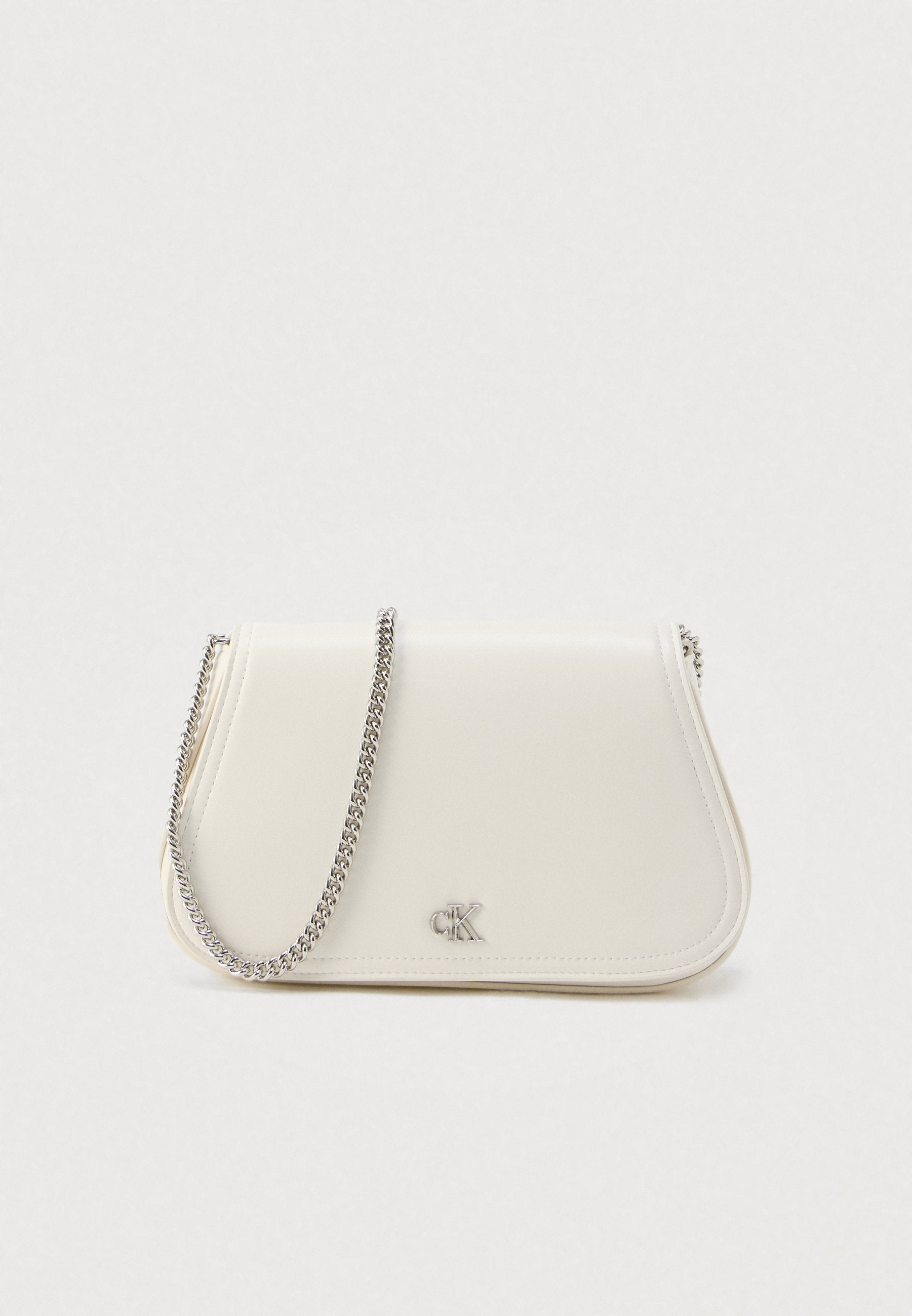 CURVED WALLET ON CHAIN - Cross body bag - white alyssum