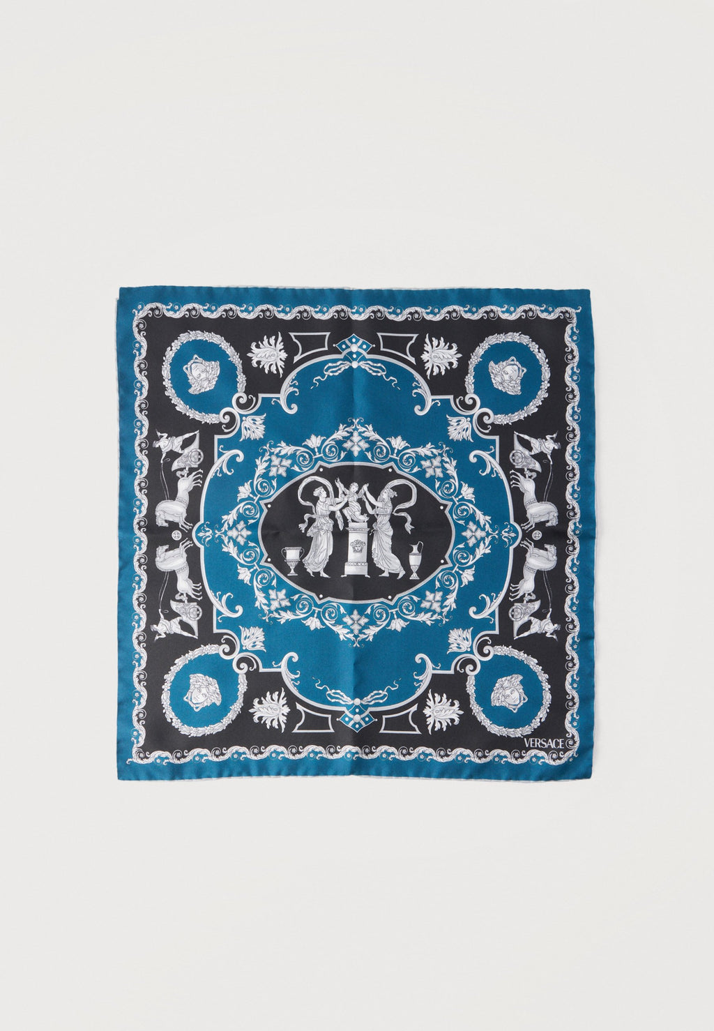 FOULARD BAROCCO PRINT UNISEX - Foulard - black/petrol blue