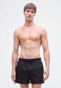 DRAWSTRING WAISTBAND GRAPHIC MONOGRAM - Swimming shorts - black