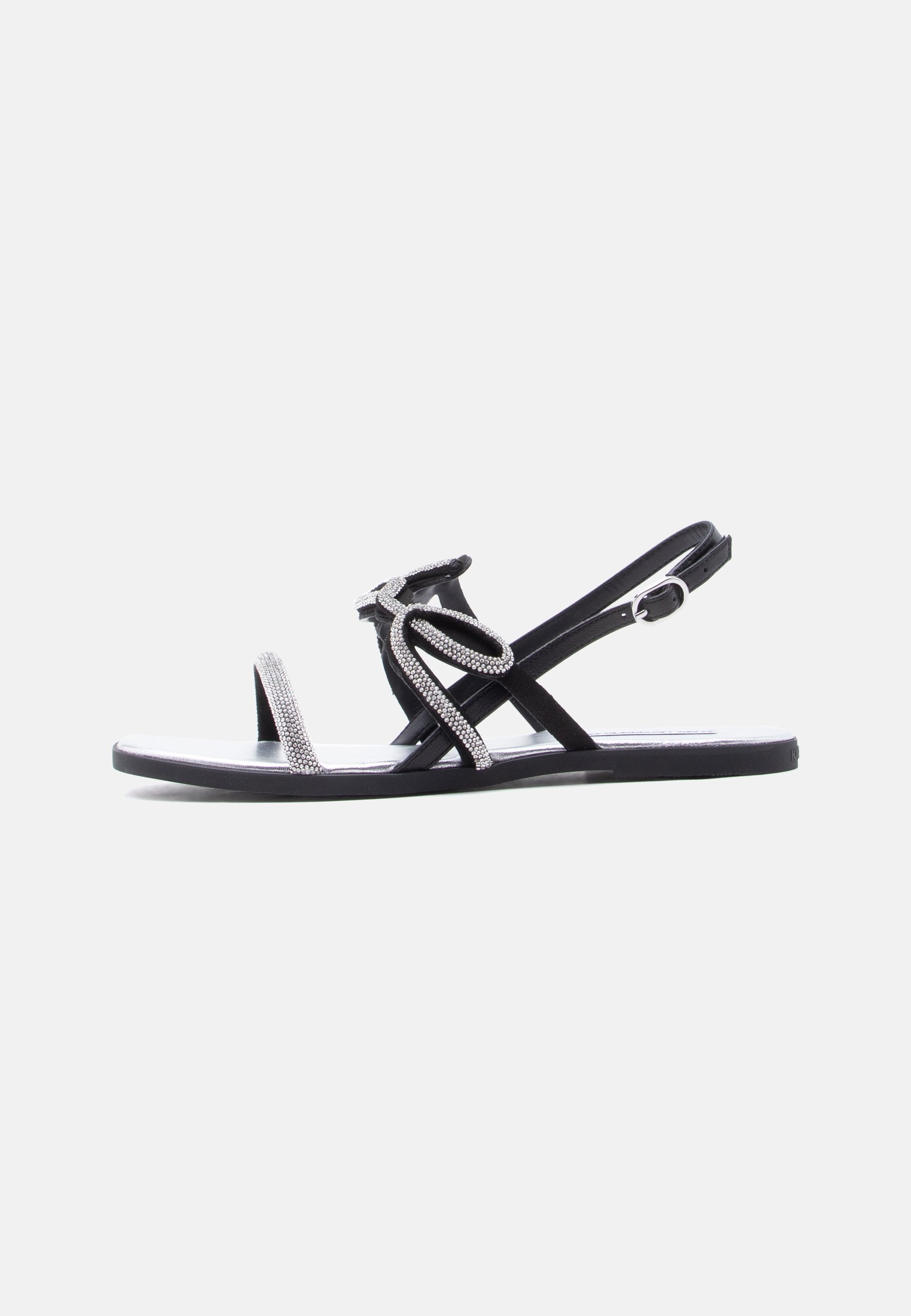 OLYMPIA II SIGNIA SLING - Sandals - glitter black/silver-coloured
