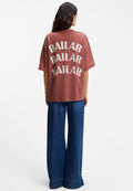 EBOYS - Print T-shirt - dark red