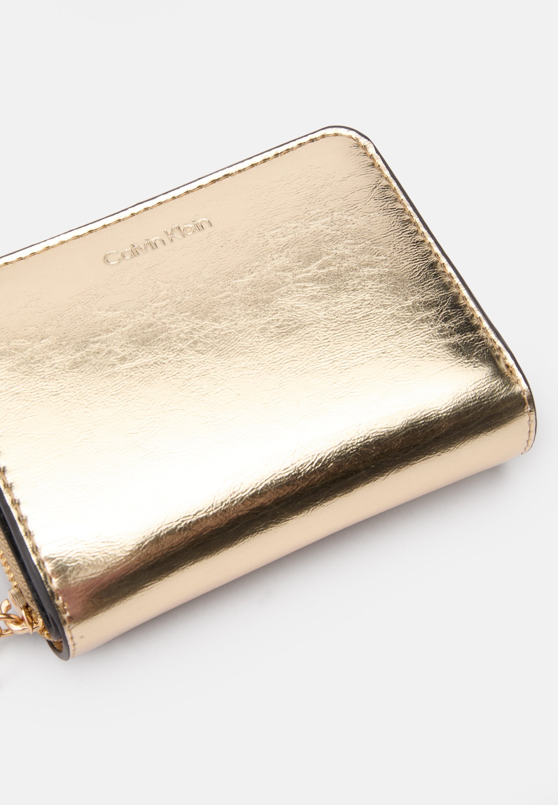 METALLIC FLAP ZIP AROUND - Wallet - gold-coloured