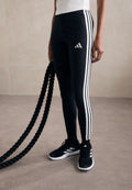 ESSENTIALS 3 STRIPES - Leggings - black/white
