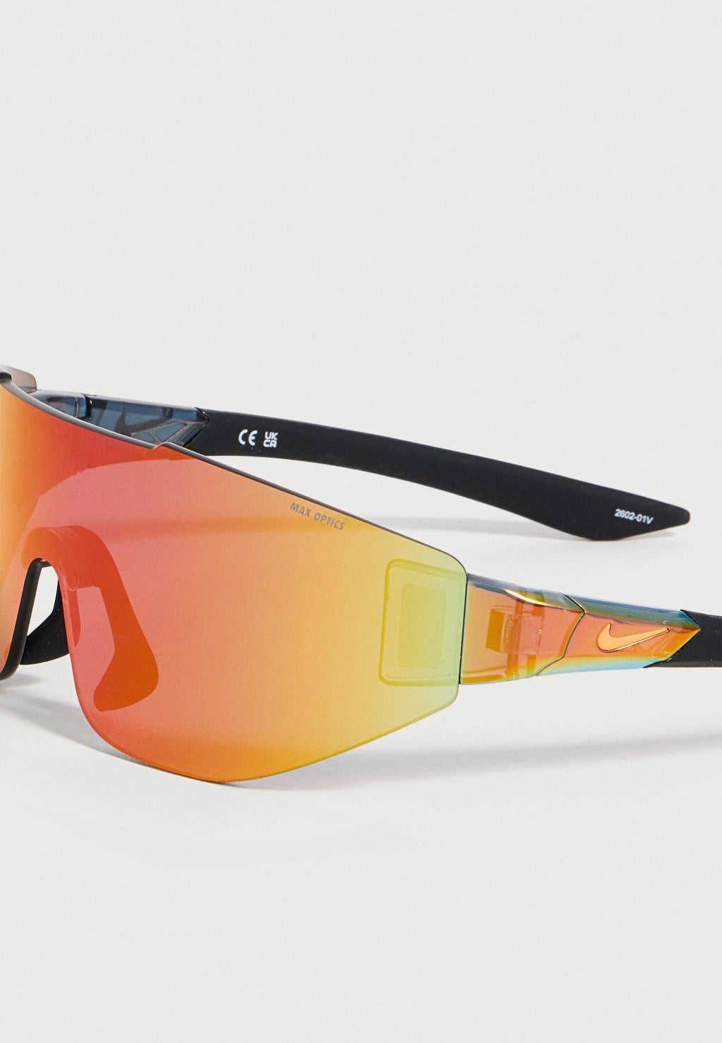 ATHENA EDGE UNISEX - Sports glasses - black/orange mirror