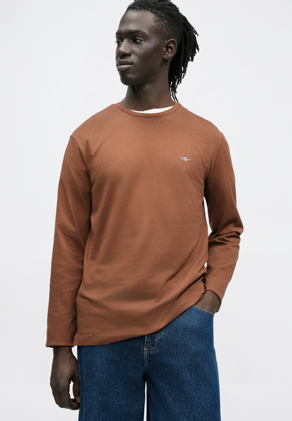 SHIELD - Long sleeved top - mahogany brown