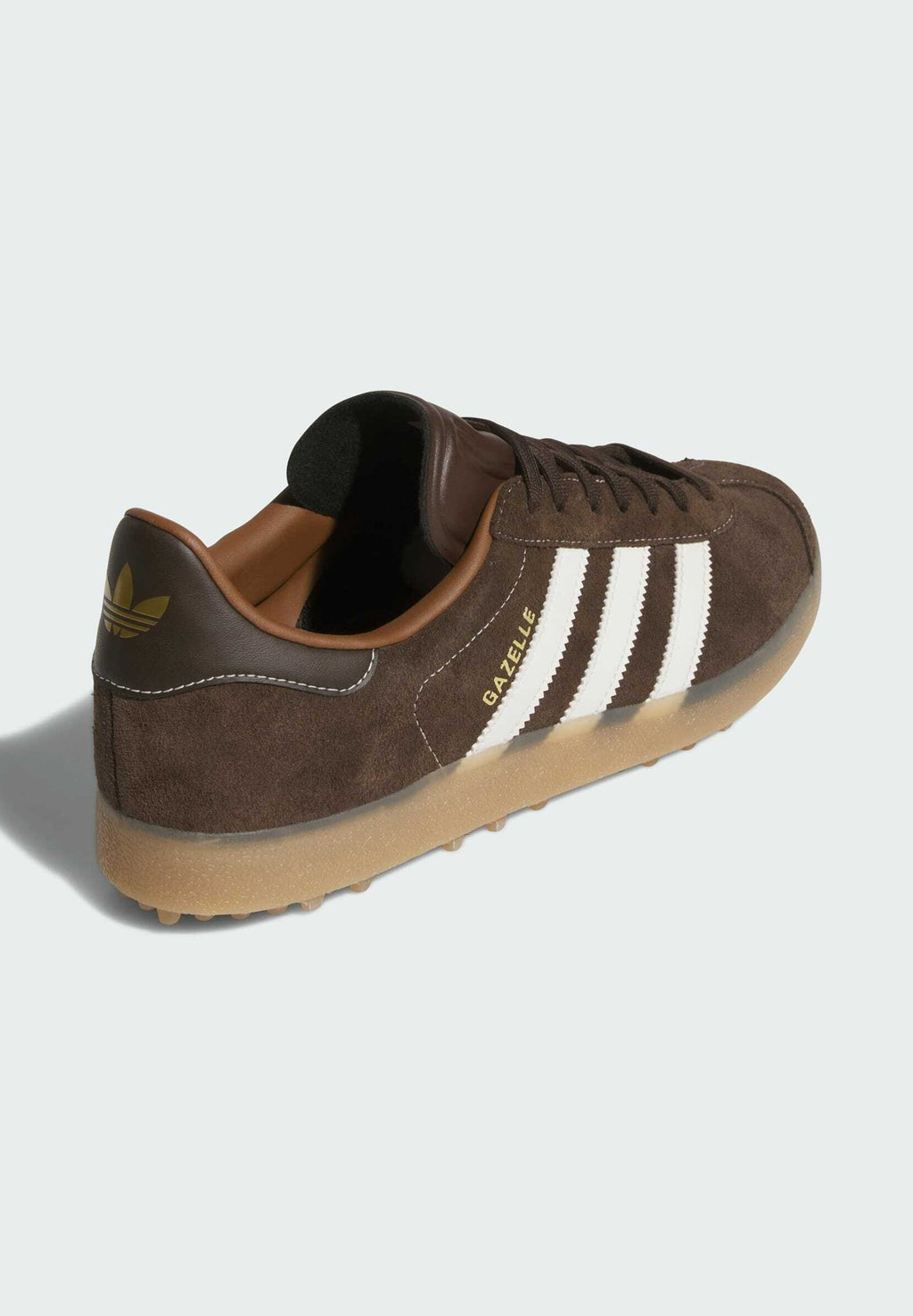 GAZELLE GOLF - Golf shoes - dark brown   chalk white   gum